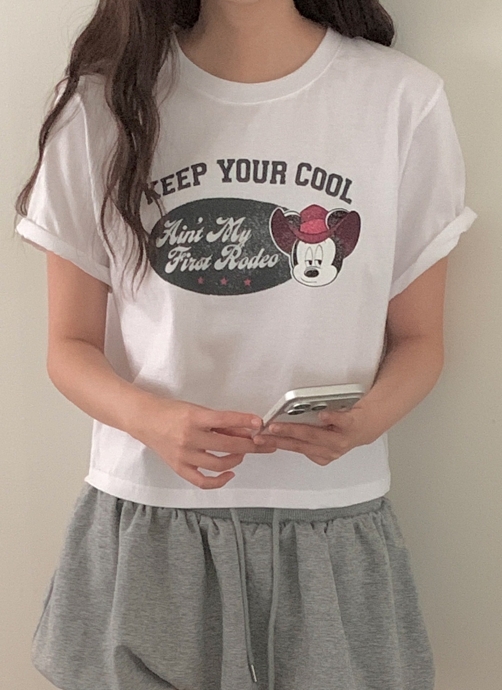 コットンクロップド半袖プリントTシャツ | 詳細画像2