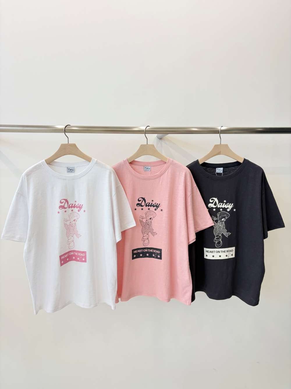 コットンラウンドネックボクシー半袖プリントTシャツ | 詳細画像6