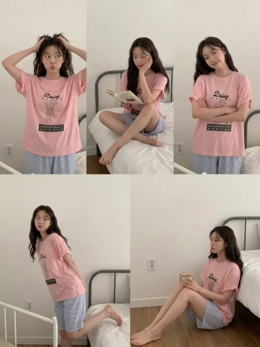 コットンラウンドネックボクシー半袖プリントTシャツ | 詳細画像7