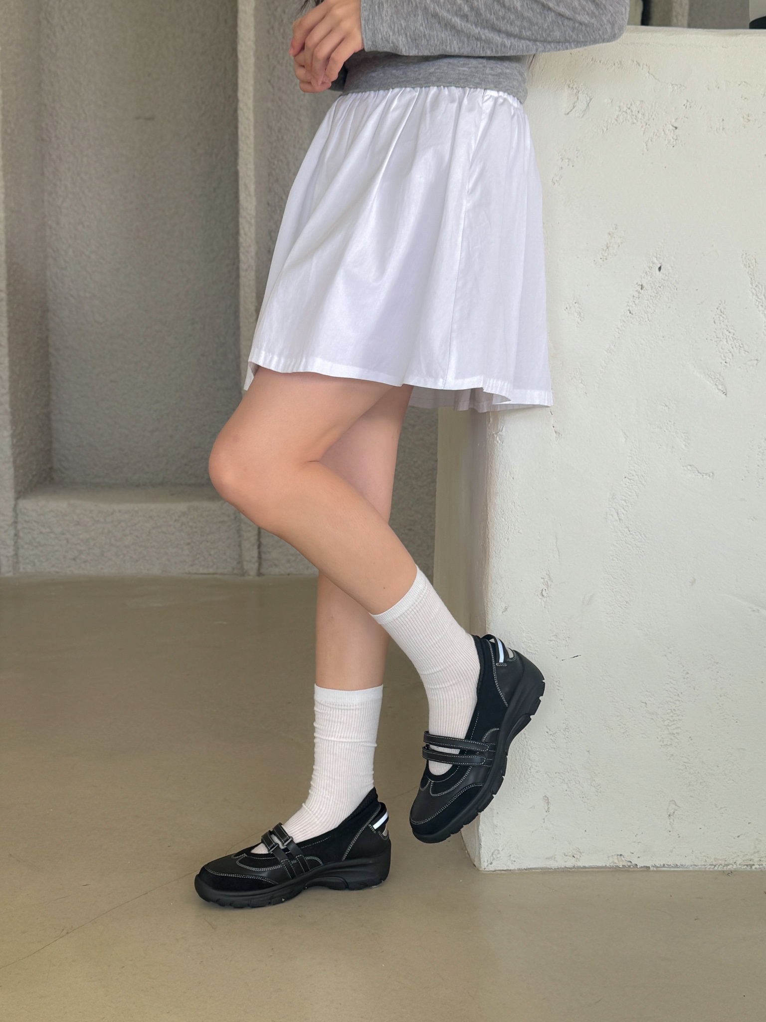 レザー調コンビベルクロ配色スニーカー | 詳細画像29