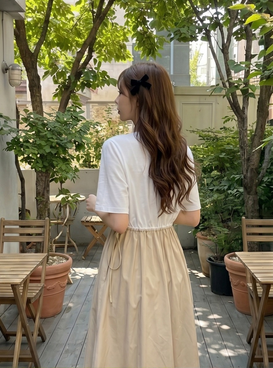 プリーツドローコードロング半袖ワンピース | 詳細画像9