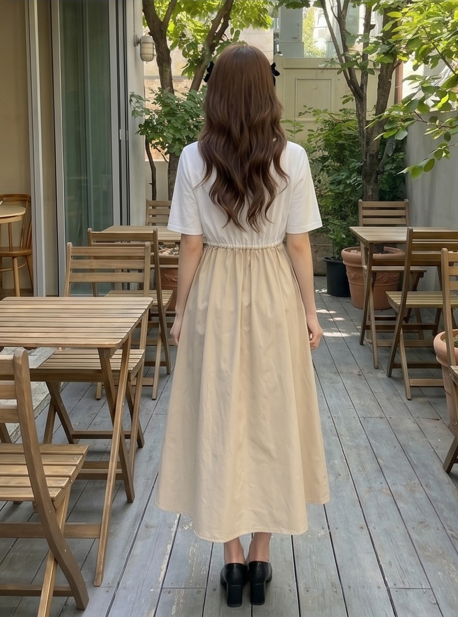 プリーツドローコードロング半袖ワンピース | 詳細画像18
