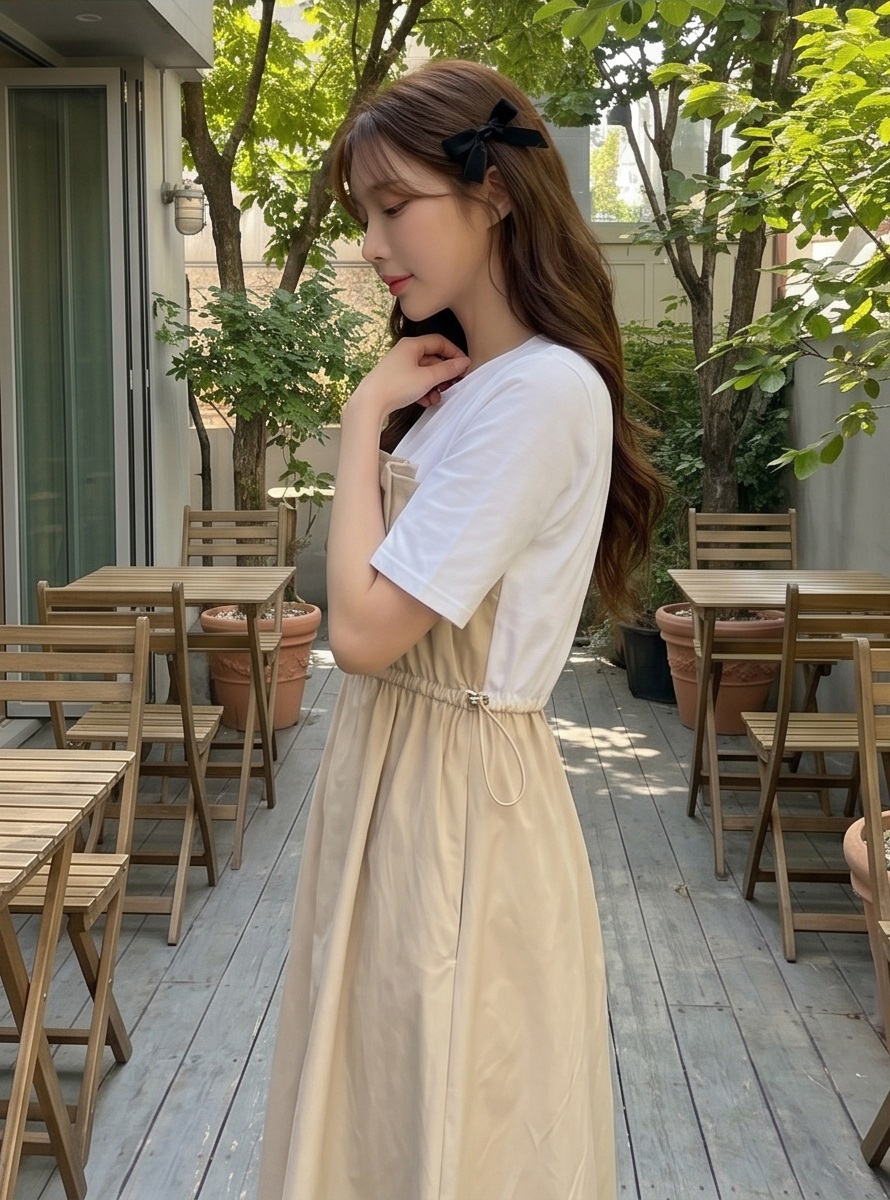 プリーツドローコードロング半袖ワンピース | 詳細画像22