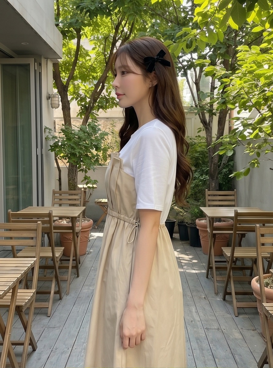 プリーツドローコードロング半袖ワンピース | 詳細画像24