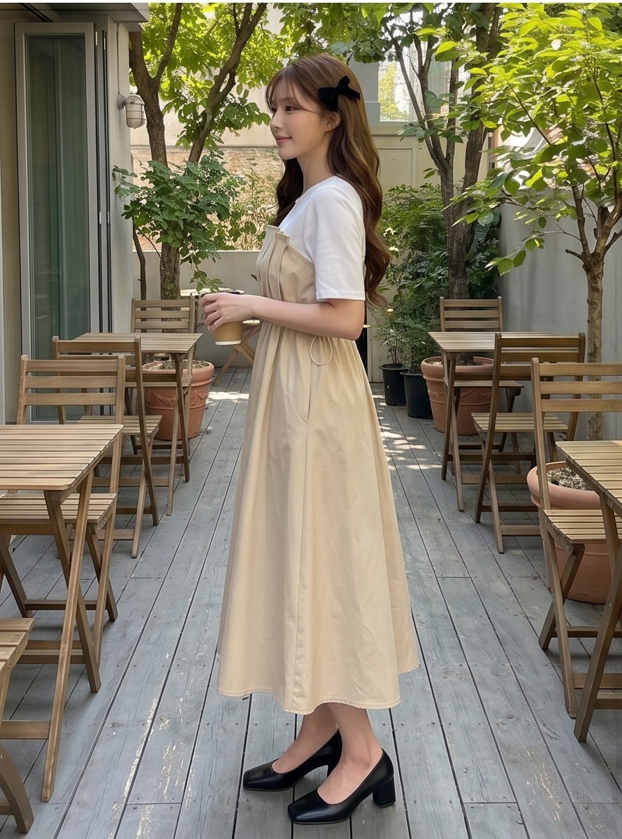 プリーツドローコードロング半袖ワンピース | 詳細画像27