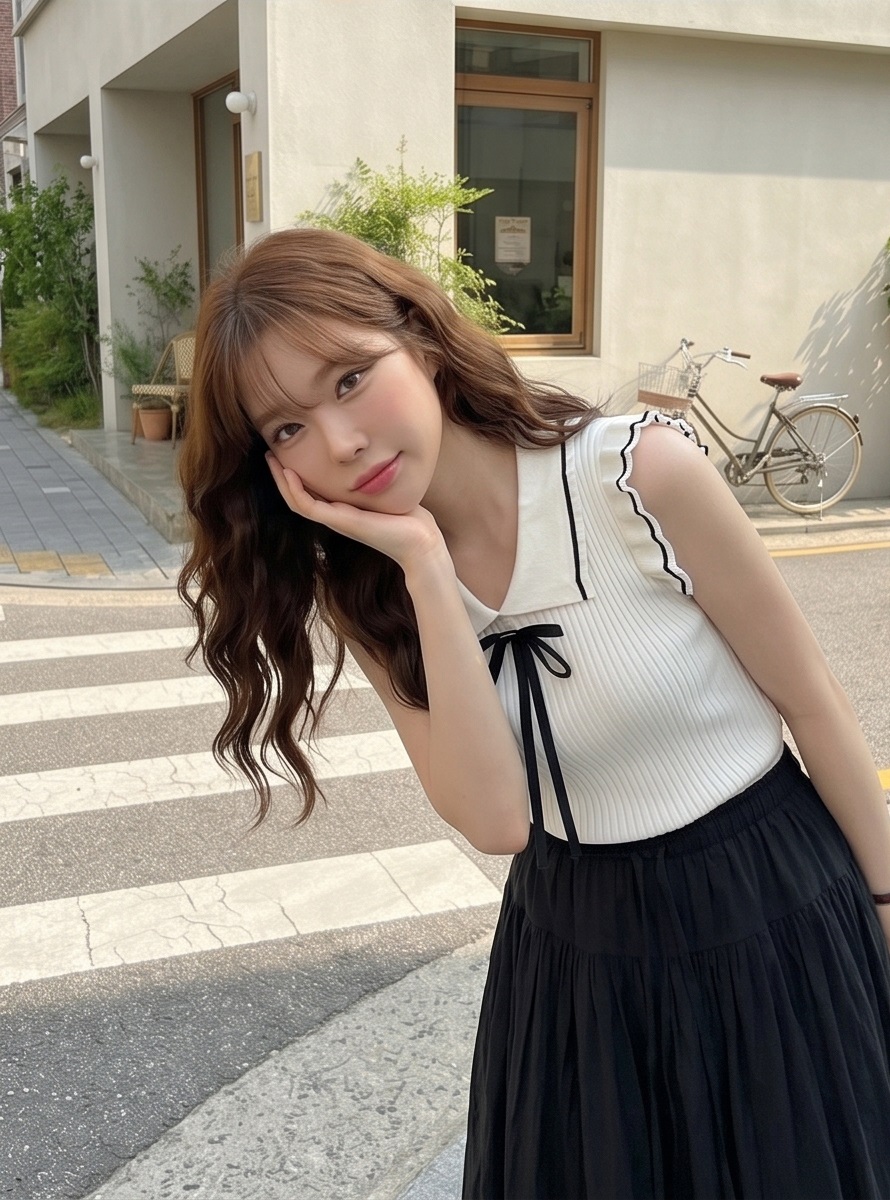 リブリボン(固定)カラーフリルニット | 詳細画像22
