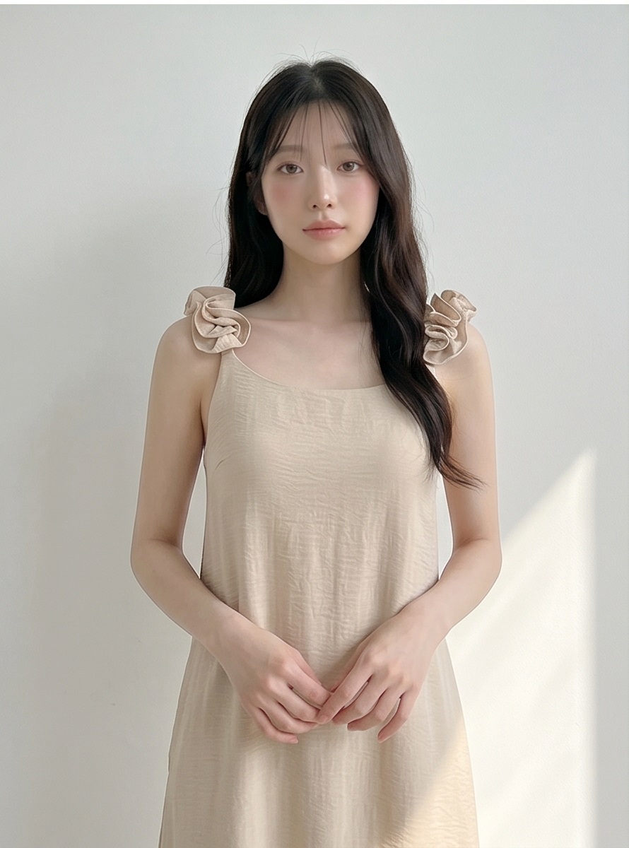 シフォンフリルロングルーズバックレスキャミワンピース | 詳細画像29