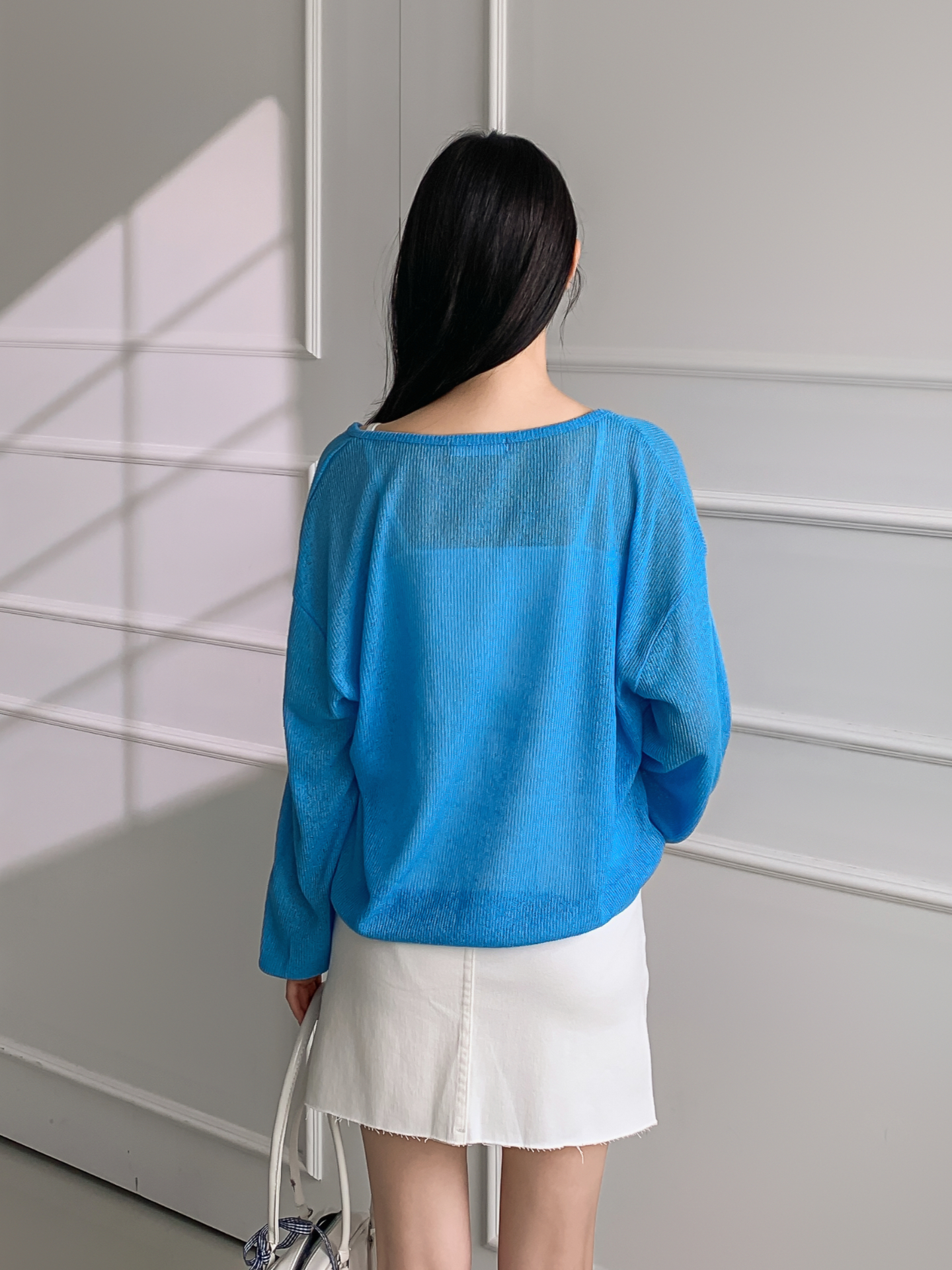 リネン混Vネックルーズ長袖Tシャツ | 詳細画像22