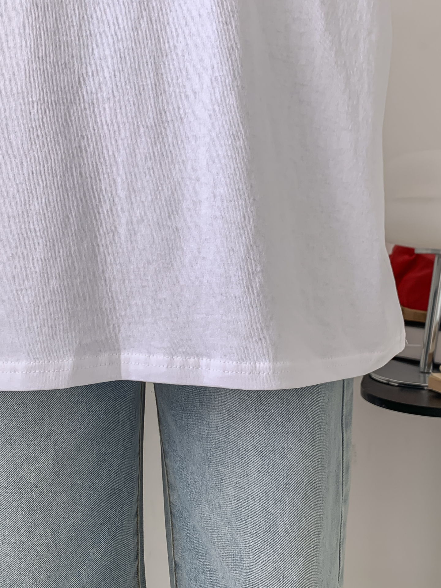 コットンラウンドネックボクシールーズ半袖ロゴTシャツ | 詳細画像13