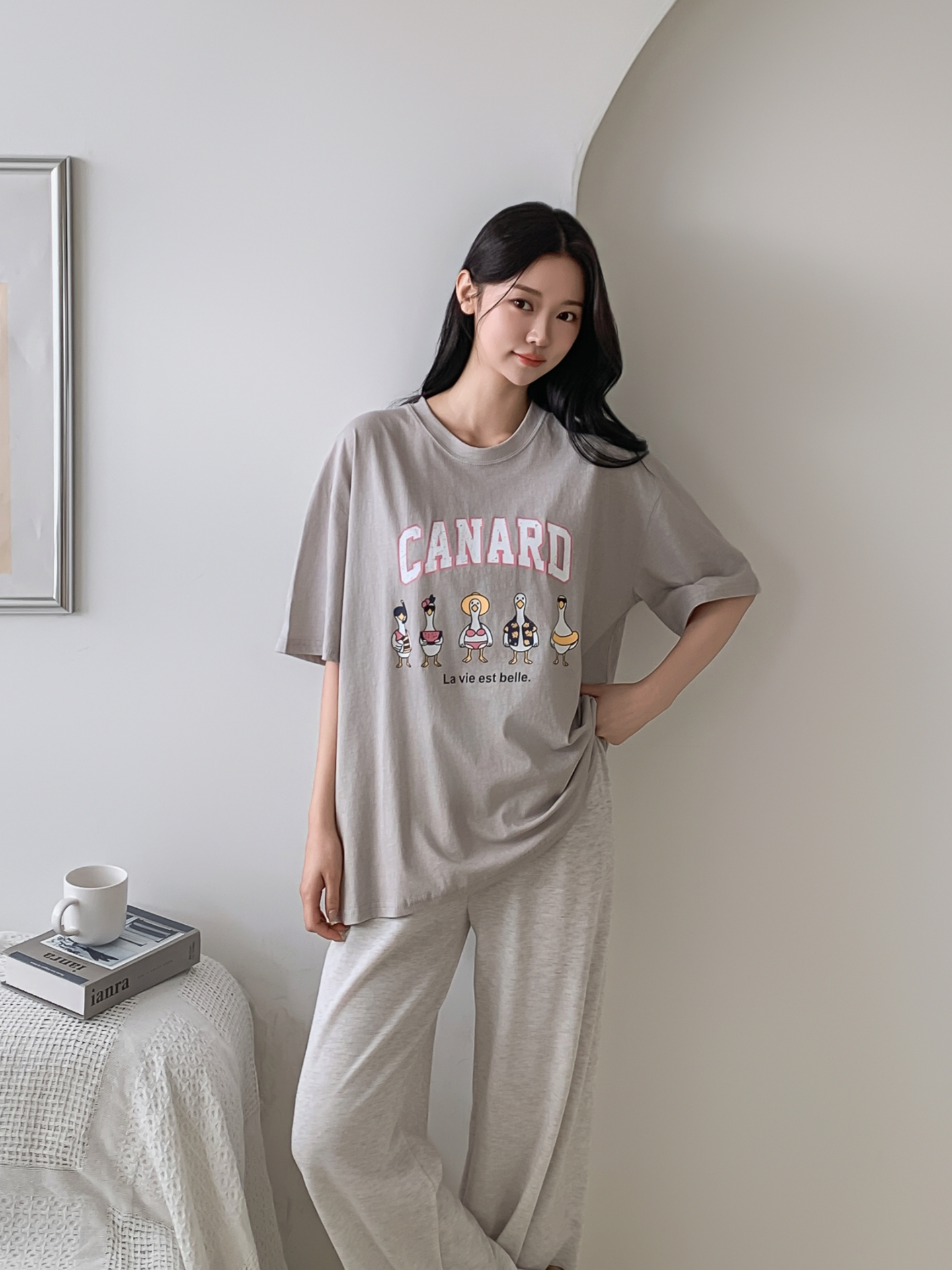 コットンラウンドネックボクシールーズ半袖ロゴTシャツ | 詳細画像26