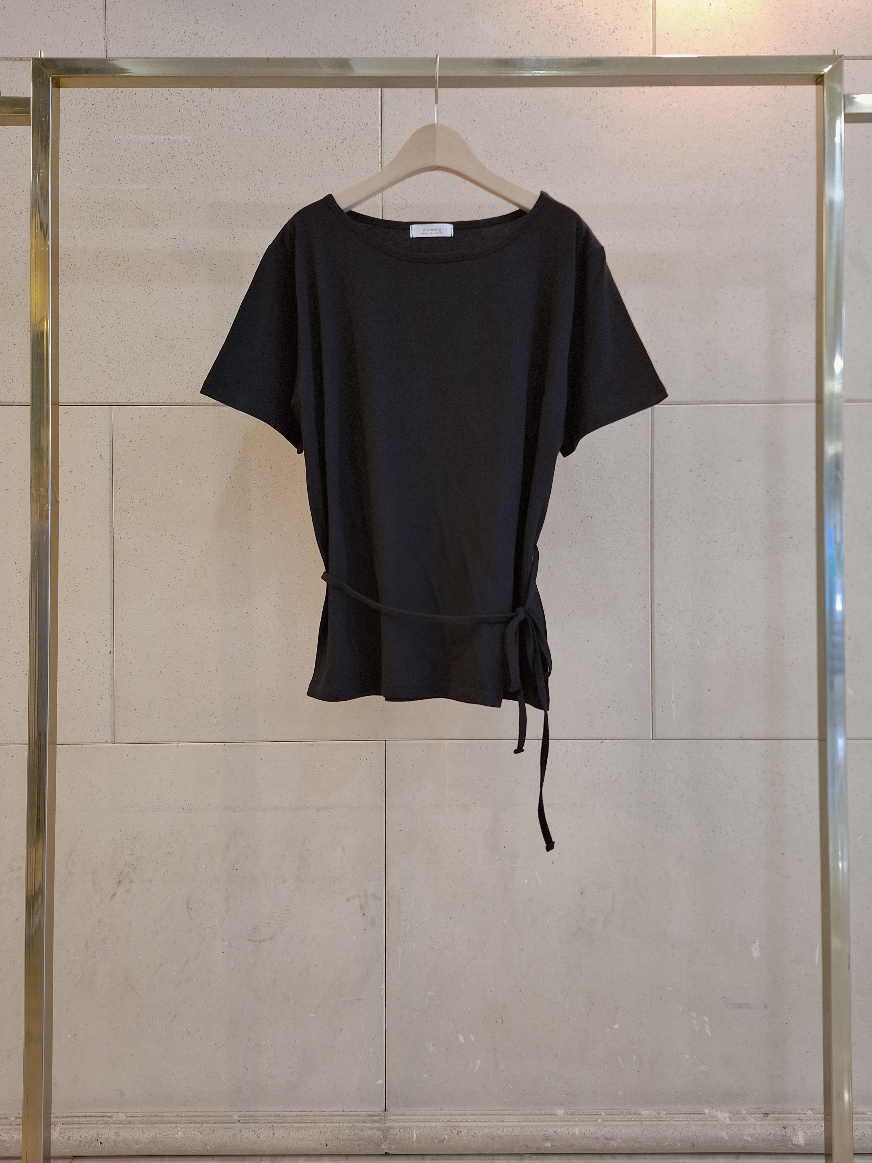 コットンストラップラウンドネック半袖Tシャツ | 詳細画像9