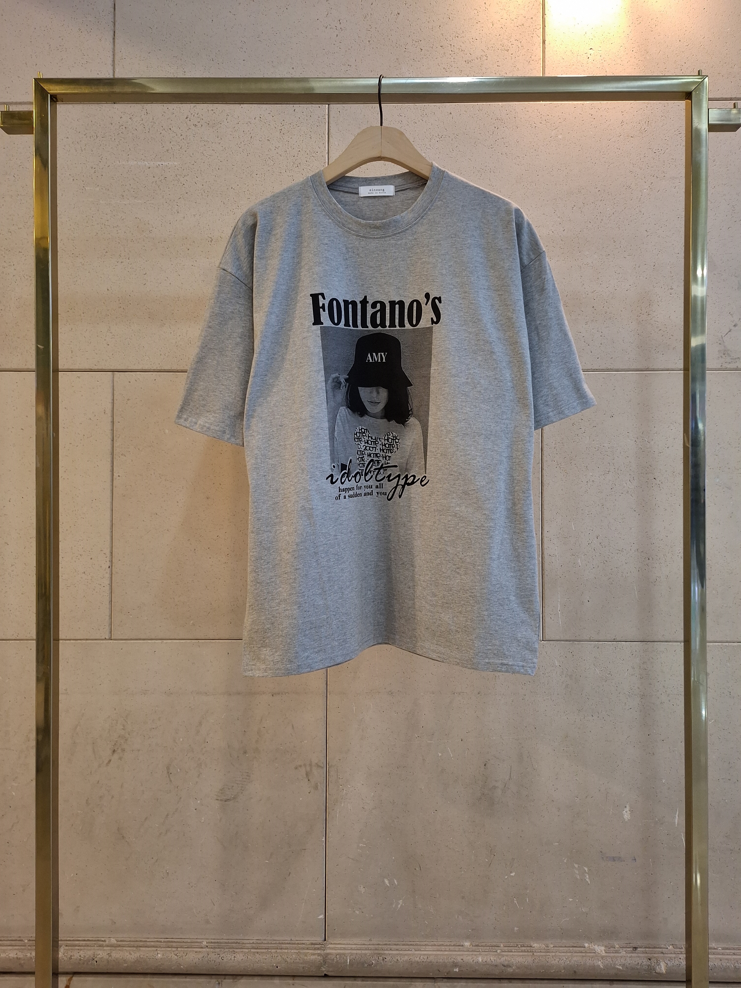 コットンラウンドネックオーバーサイズ半袖プリントTシャツ | 詳細画像13