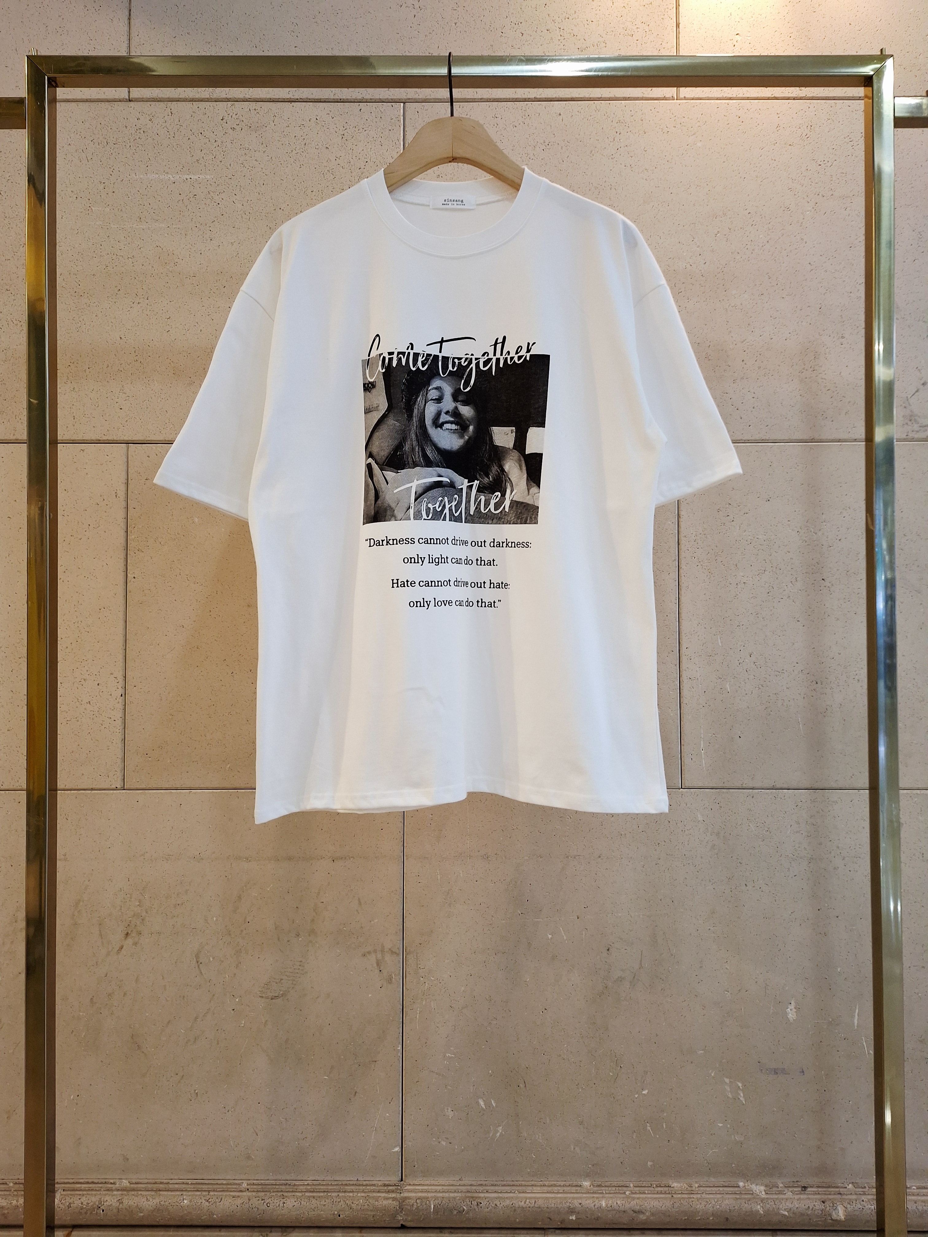 コットンラウンドネックオーバーサイズ半袖プリントTシャツ | 詳細画像14
