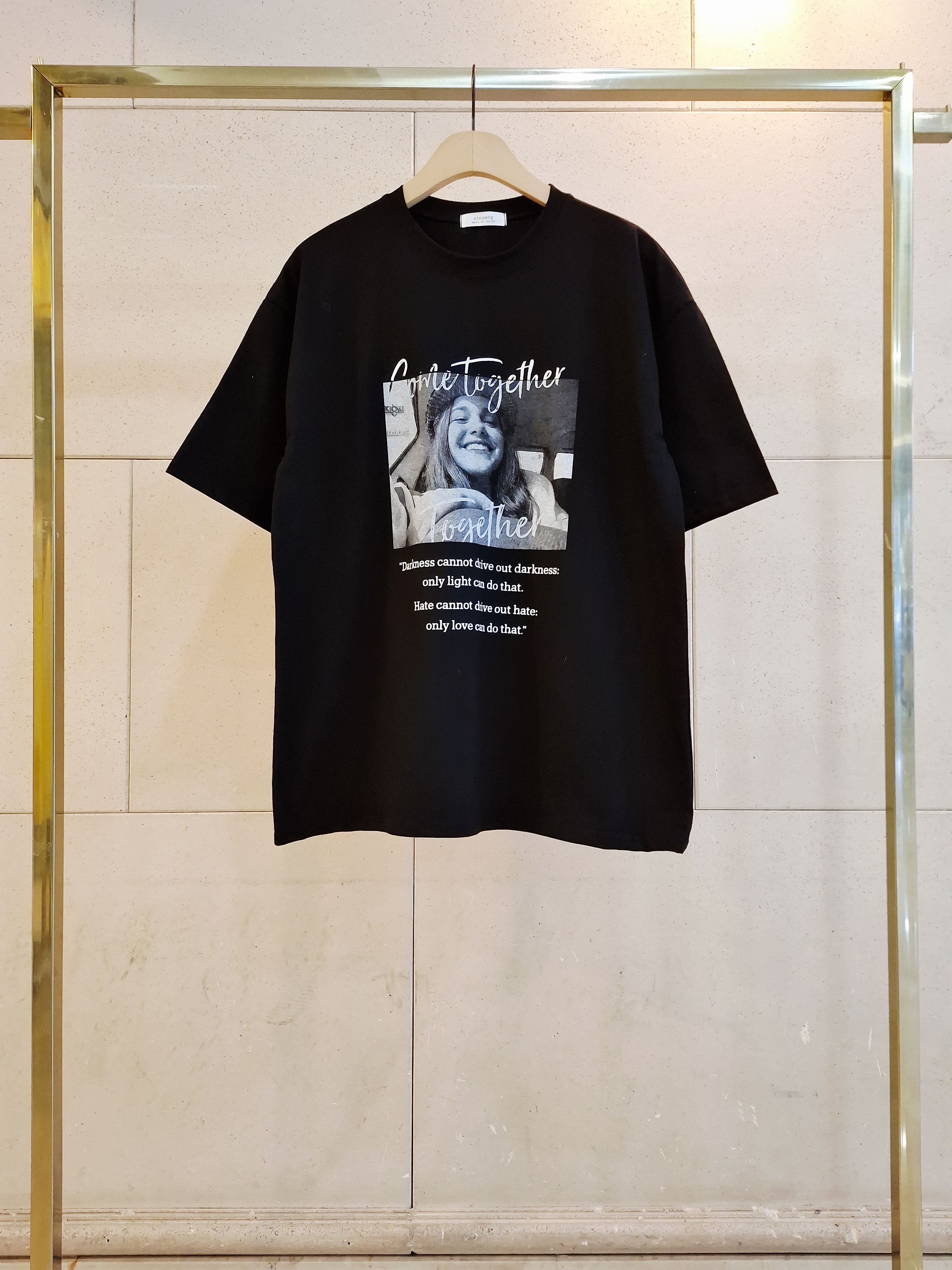コットンラウンドネックオーバーサイズ半袖プリントTシャツ | 詳細画像12