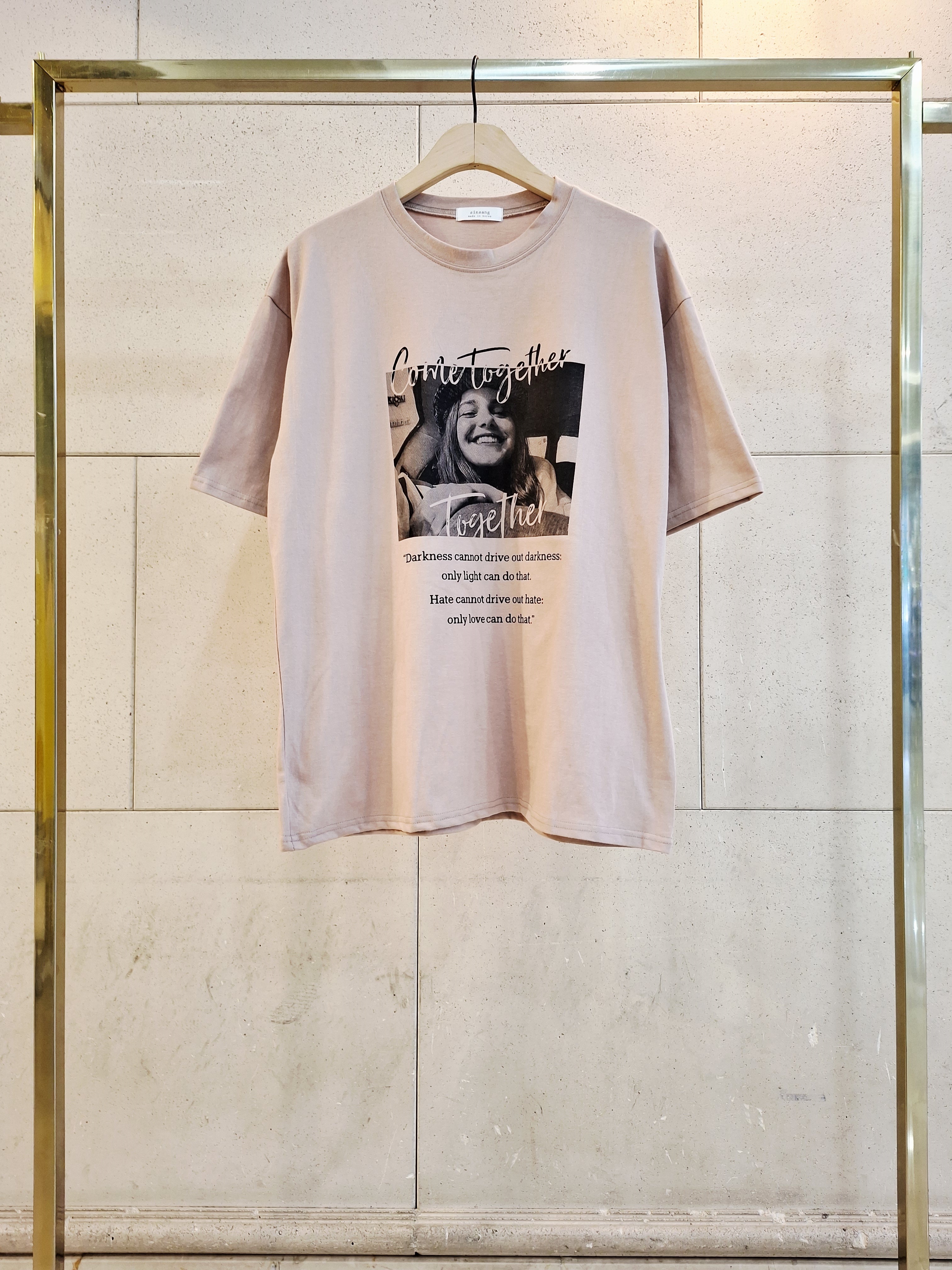 コットンラウンドネックオーバーサイズ半袖プリントTシャツ | 詳細画像13