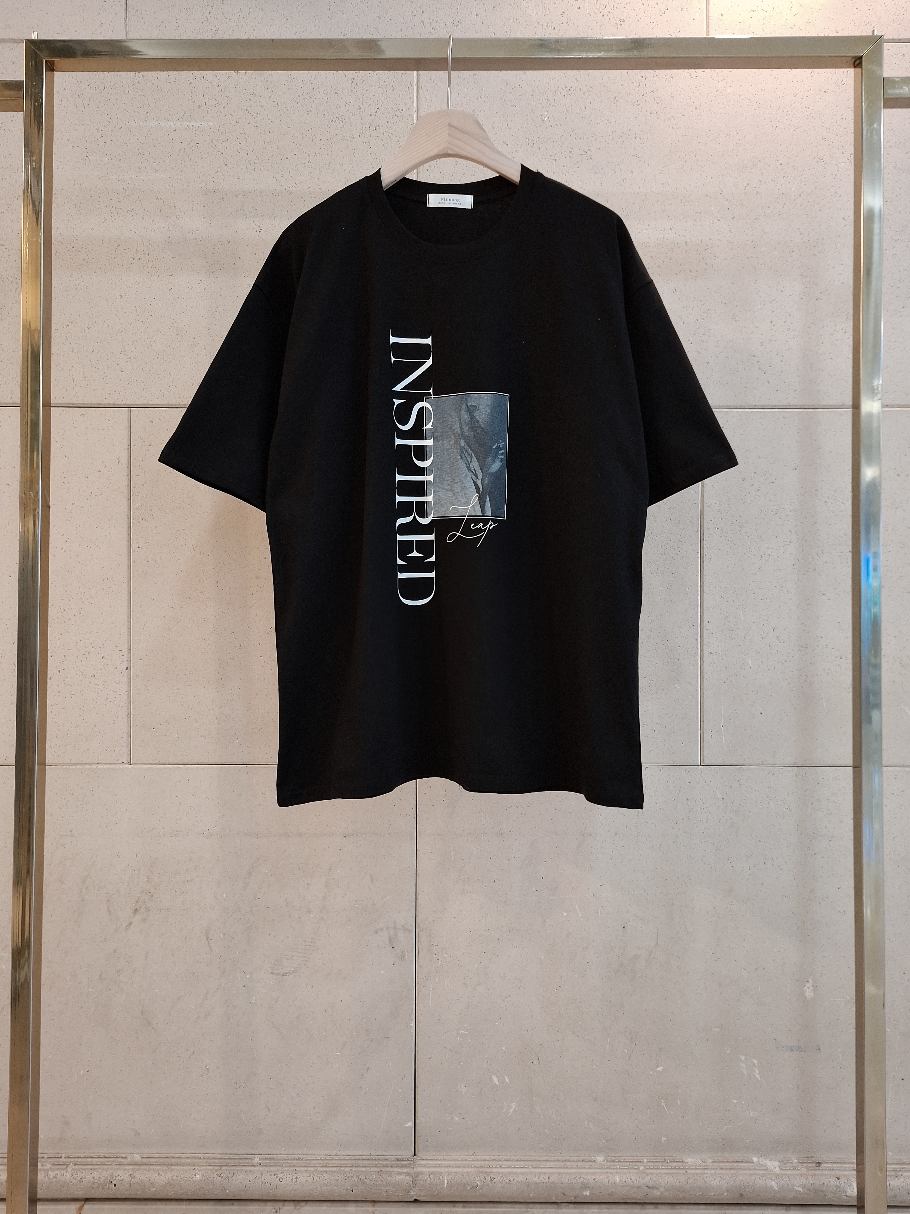コットンラウンドネックオーバーサイズ半袖プリントTシャツ | 詳細画像11