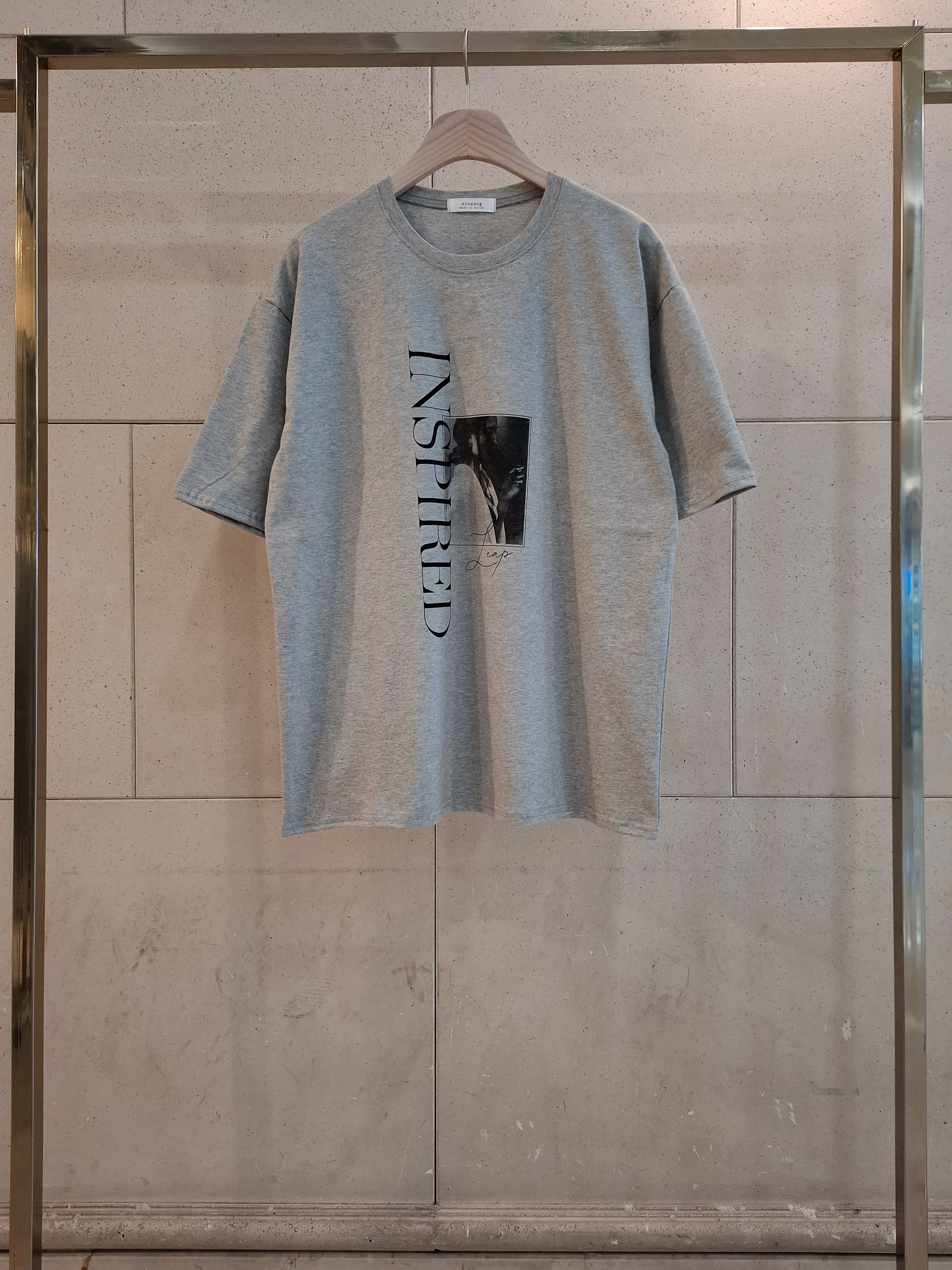 コットンラウンドネックオーバーサイズ半袖プリントTシャツ | 詳細画像12