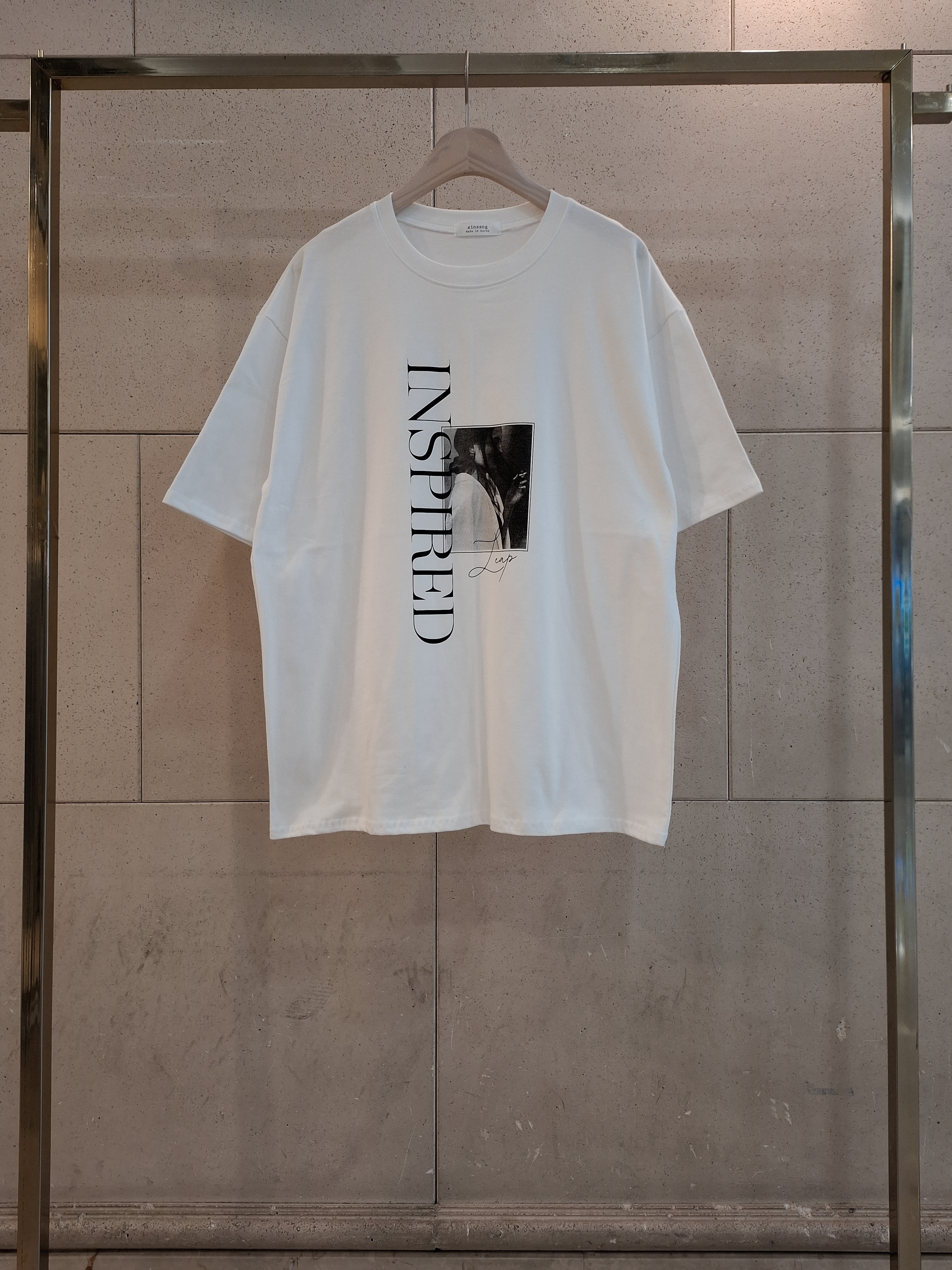 コットンラウンドネックオーバーサイズ半袖プリントTシャツ | 詳細画像13