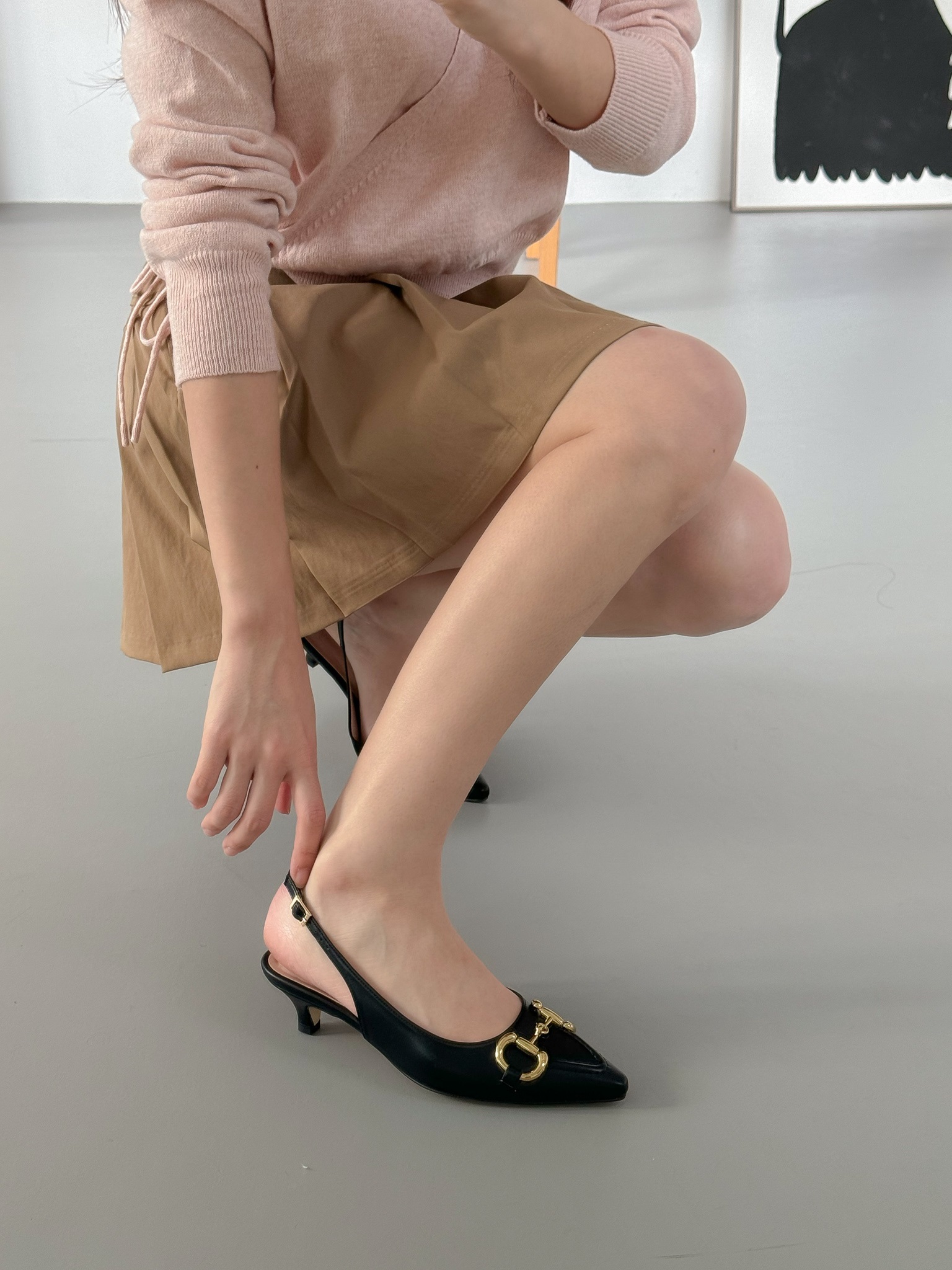 レザー調ベルトスティレットヒールパンプス | 詳細画像20