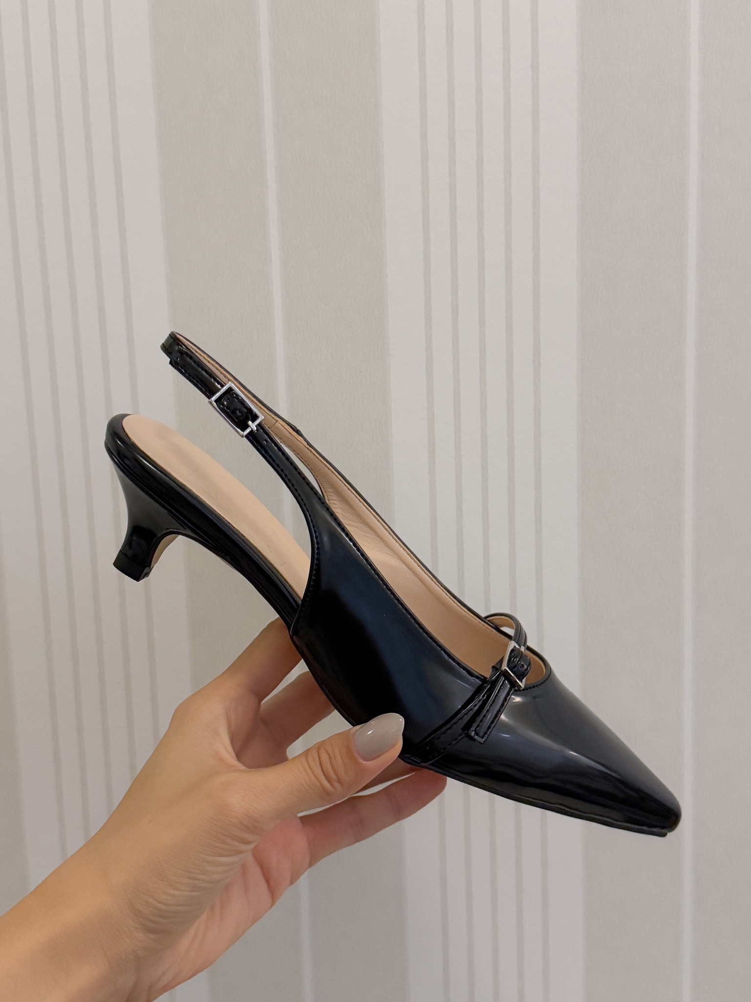 レザー調ベルトスティレットヒールパンプス | 詳細画像11