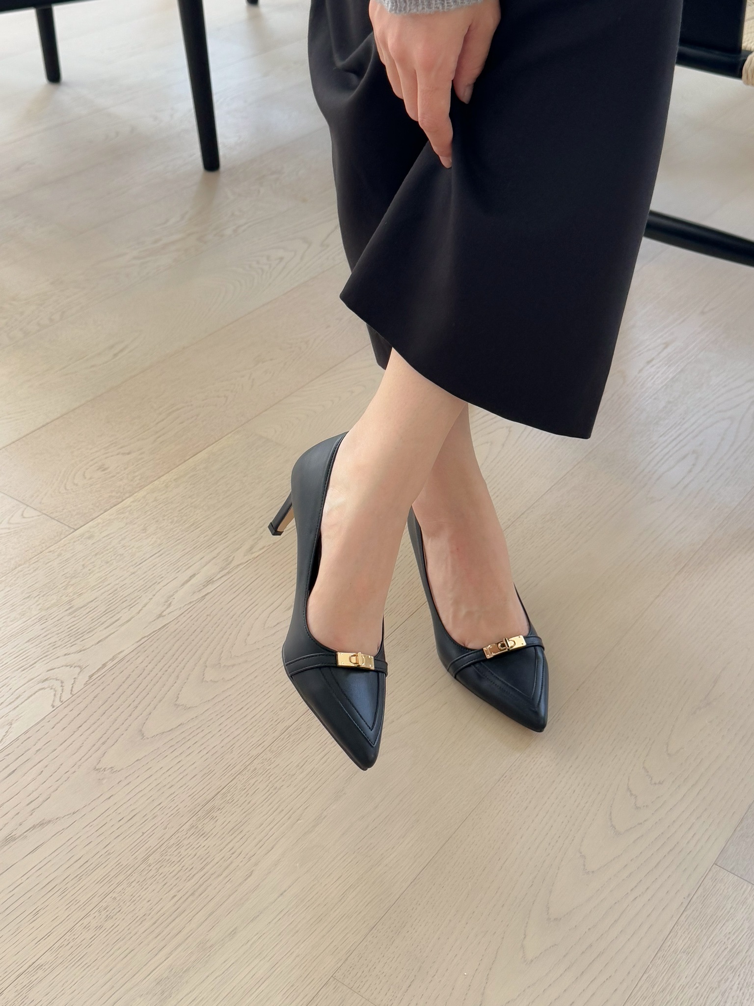 レザー調スティレットヒールヒールパンプス | 詳細画像23