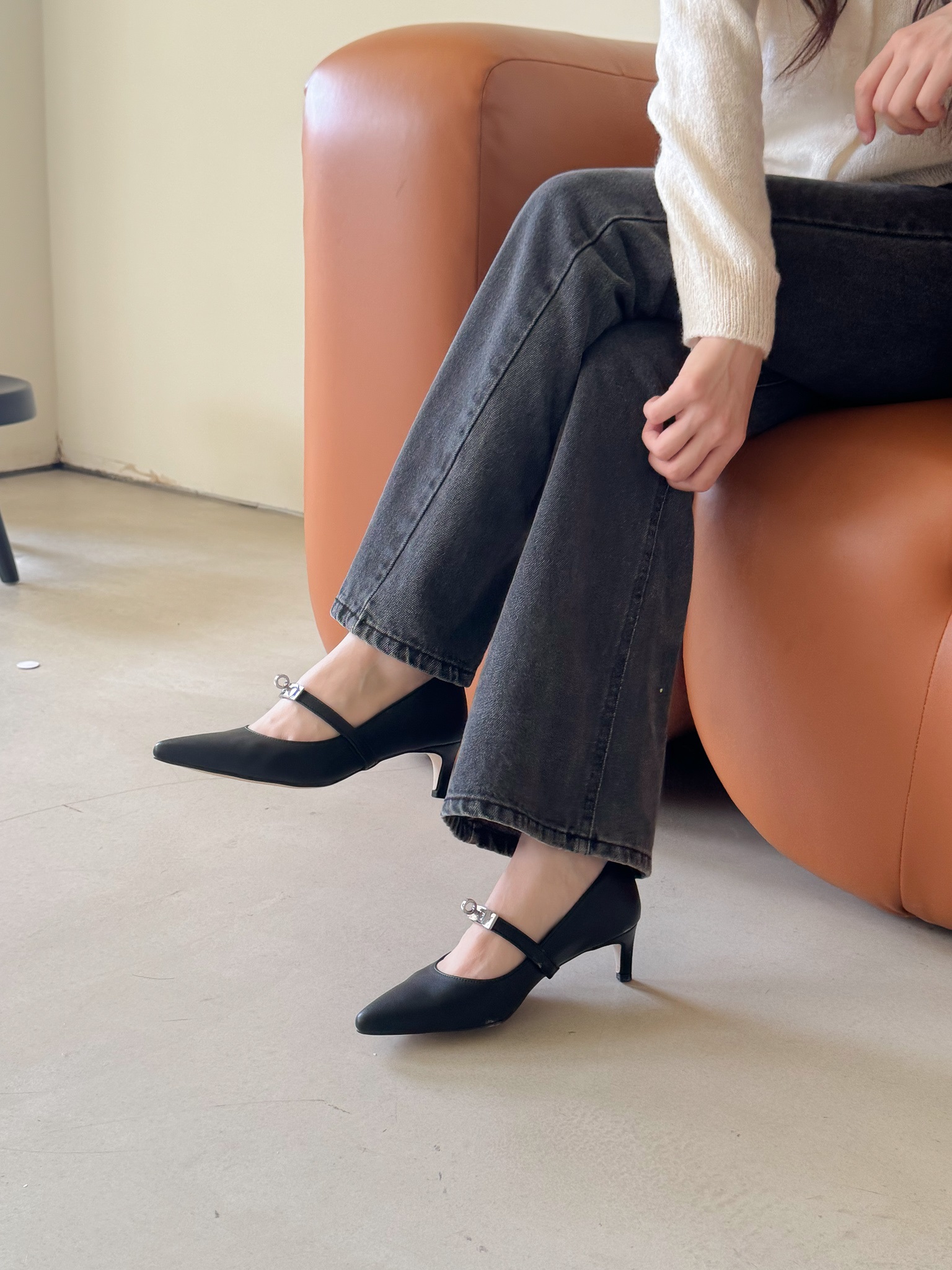 レザー調スティレットヒールヒールパンプス | 詳細画像43