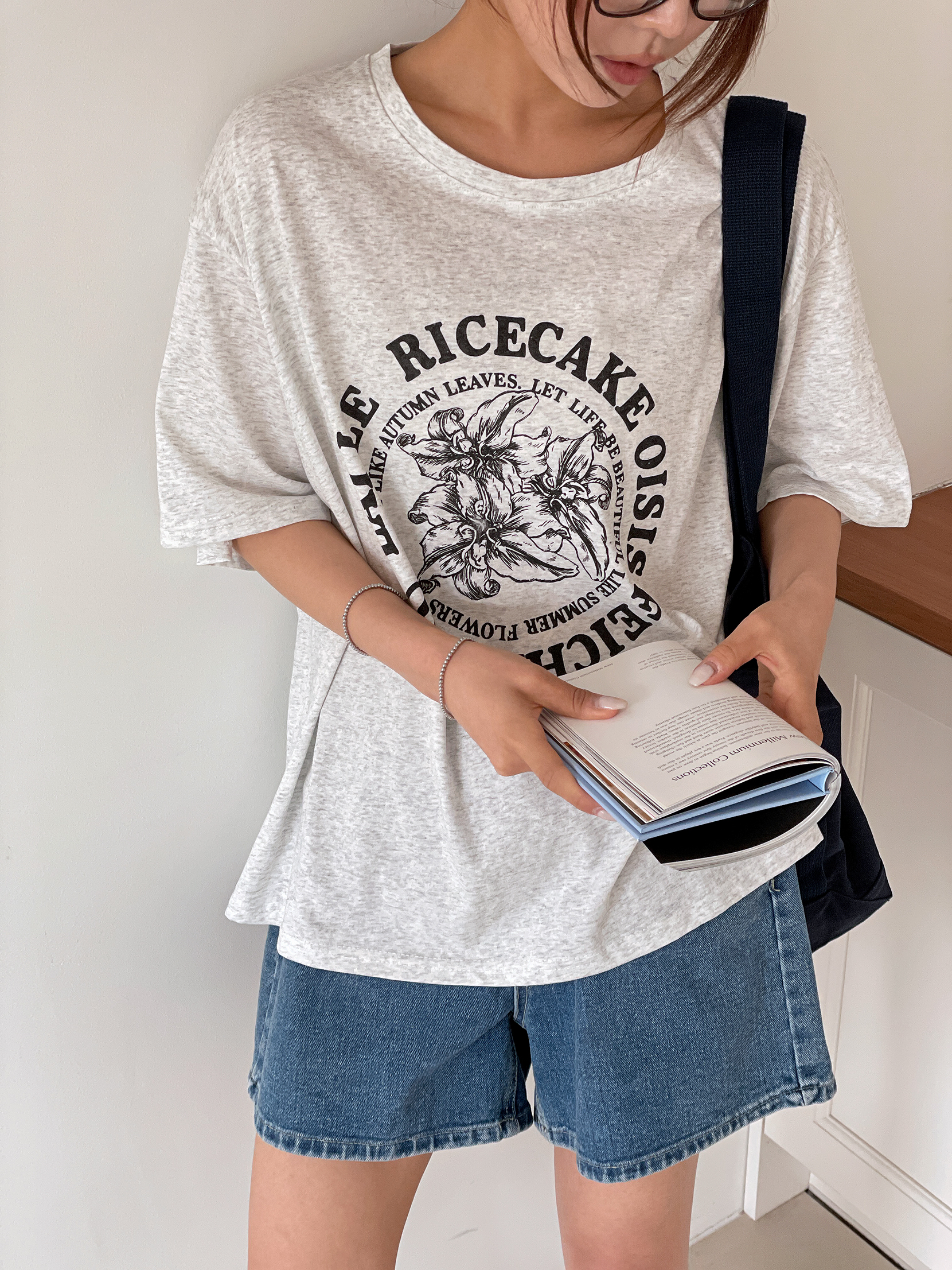 ラウンドネックオーバーサイズ半袖レタリングTシャツ | 詳細画像15