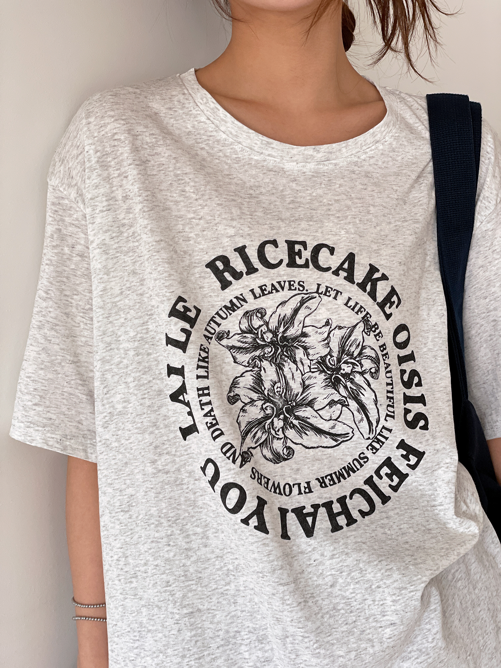 ラウンドネックオーバーサイズ半袖レタリングTシャツ | 詳細画像16