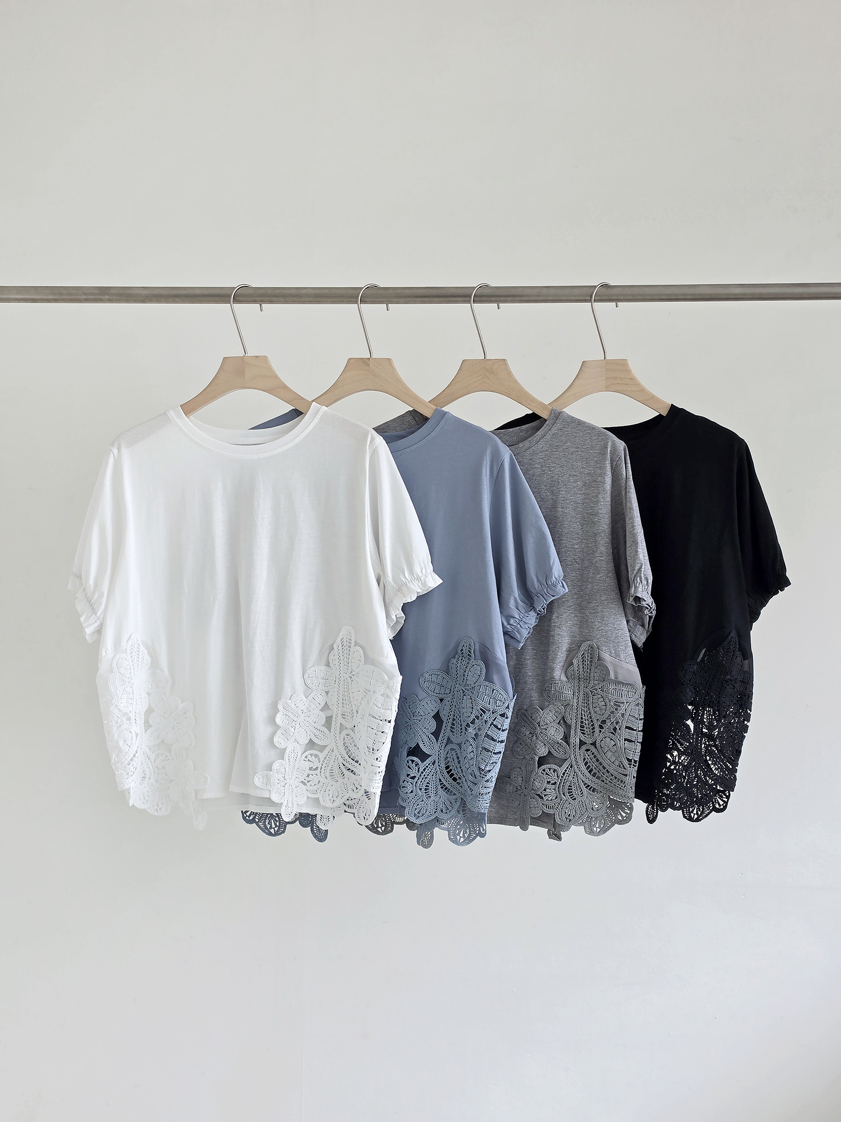 レースパフスリーブオーバーサイズ半袖Tシャツ | 詳細画像18