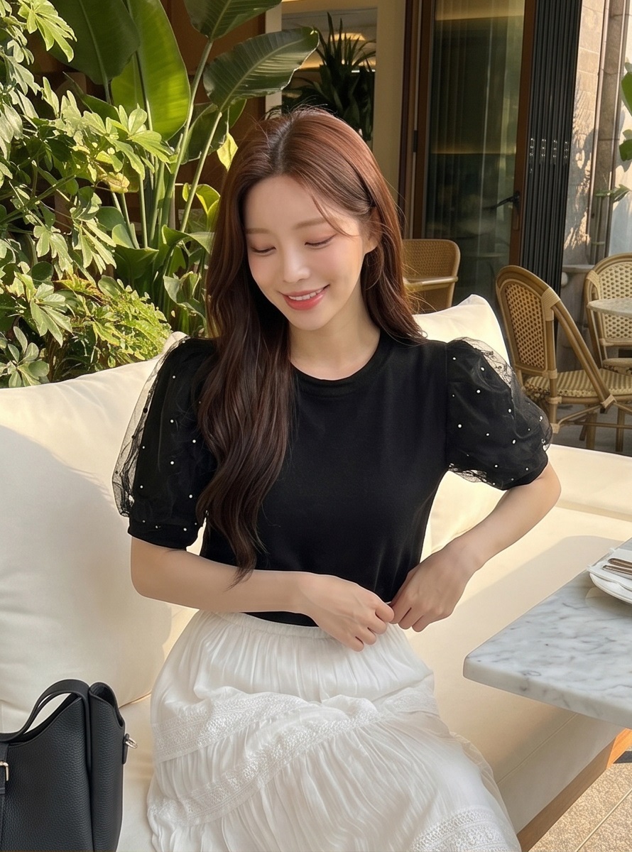 シフォンコンビエコパール半袖Tシャツ | 詳細画像12