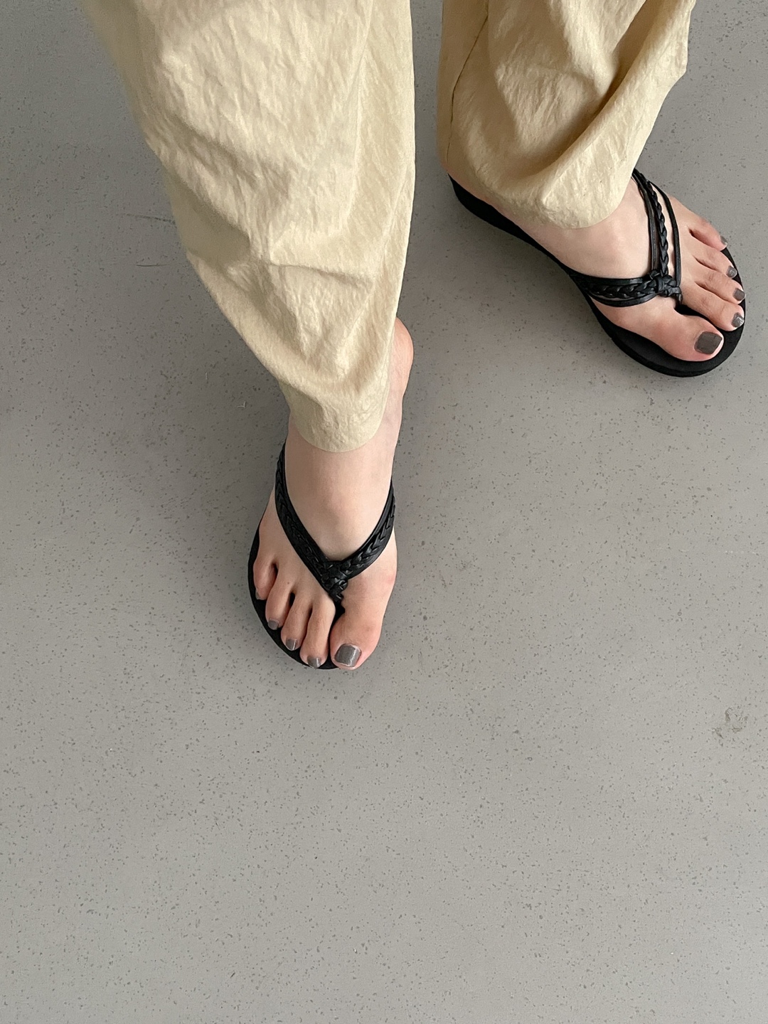 レザー調プラットフォームヒールサンダル | 詳細画像10