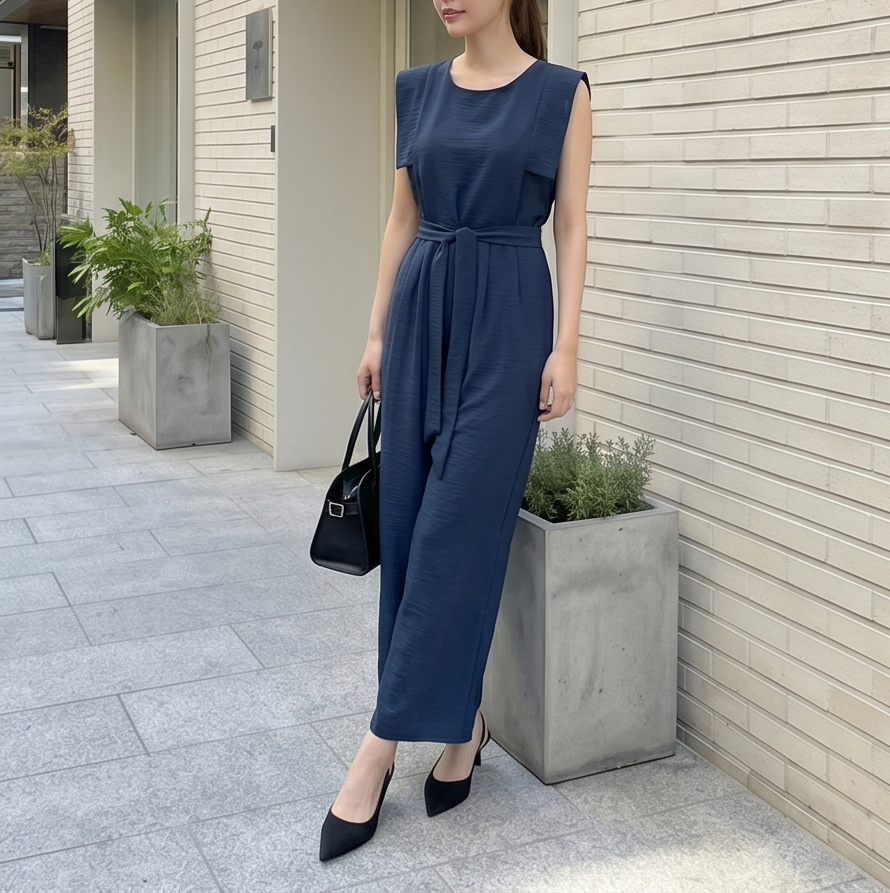 ルーズツータックワイドオールインワンストラップ付 | 詳細画像12