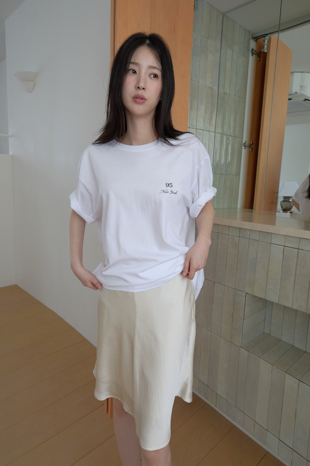 コットンオーバーサイズレタリングカラーTシャツSS | 詳細画像5