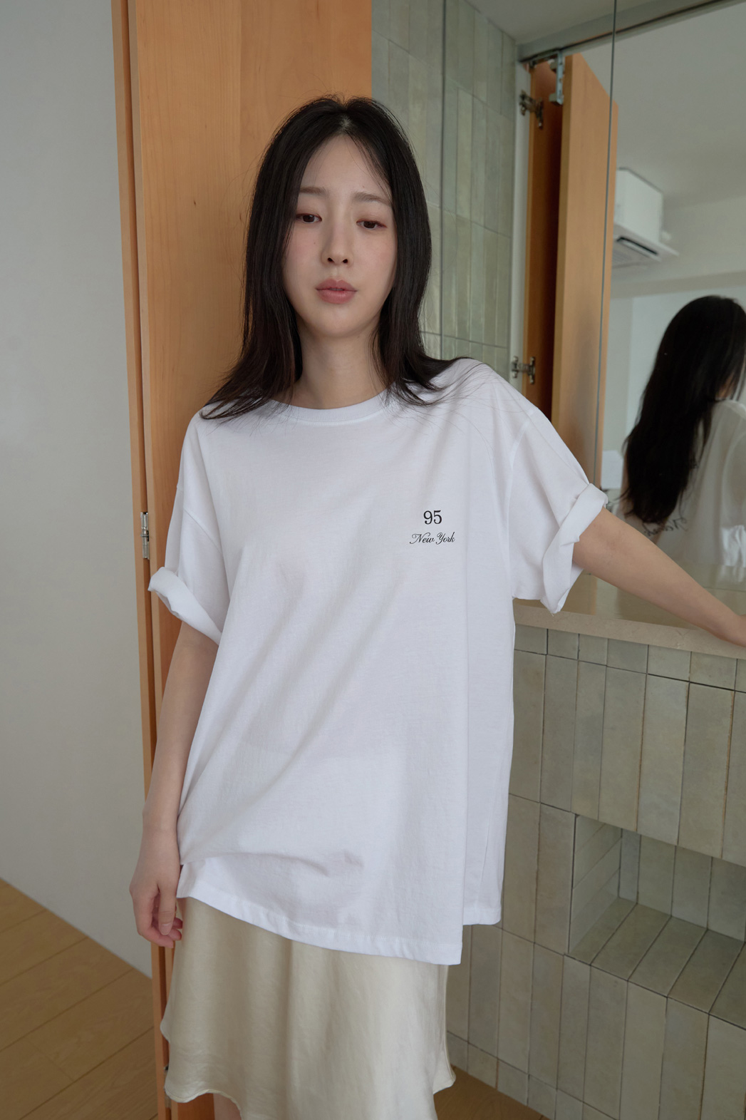 コットンオーバーサイズレタリングカラーTシャツSS | 詳細画像6