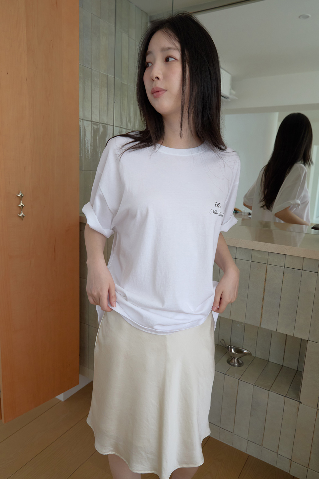 コットンオーバーサイズレタリングカラーTシャツSS | 詳細画像7