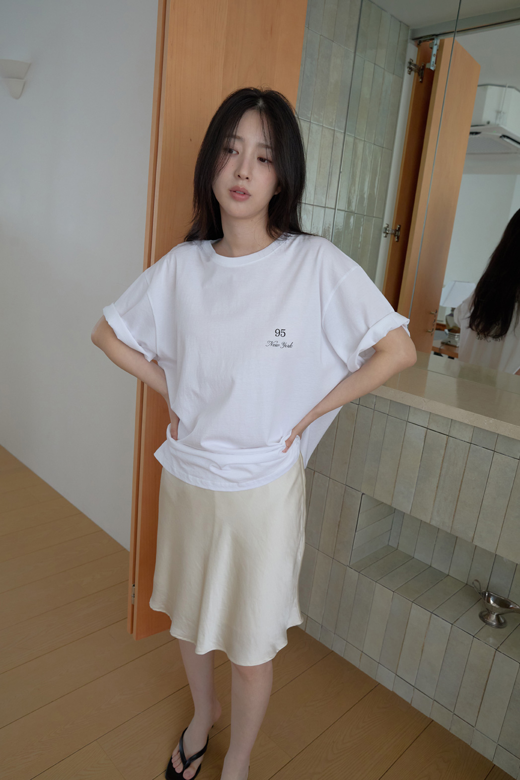 コットンオーバーサイズレタリングカラーTシャツSS | 詳細画像8
