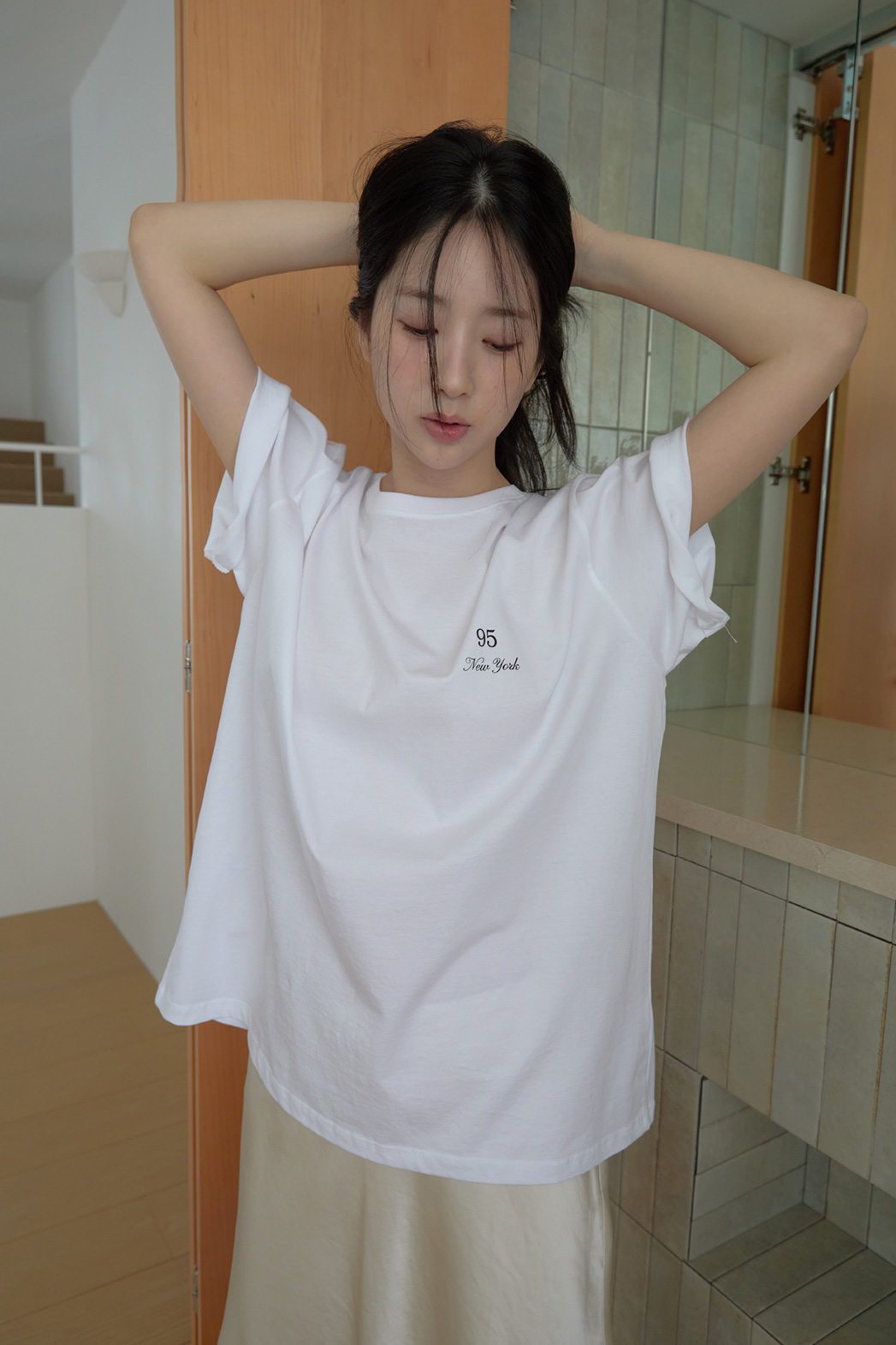 コットンオーバーサイズレタリングカラーTシャツSS | 詳細画像11