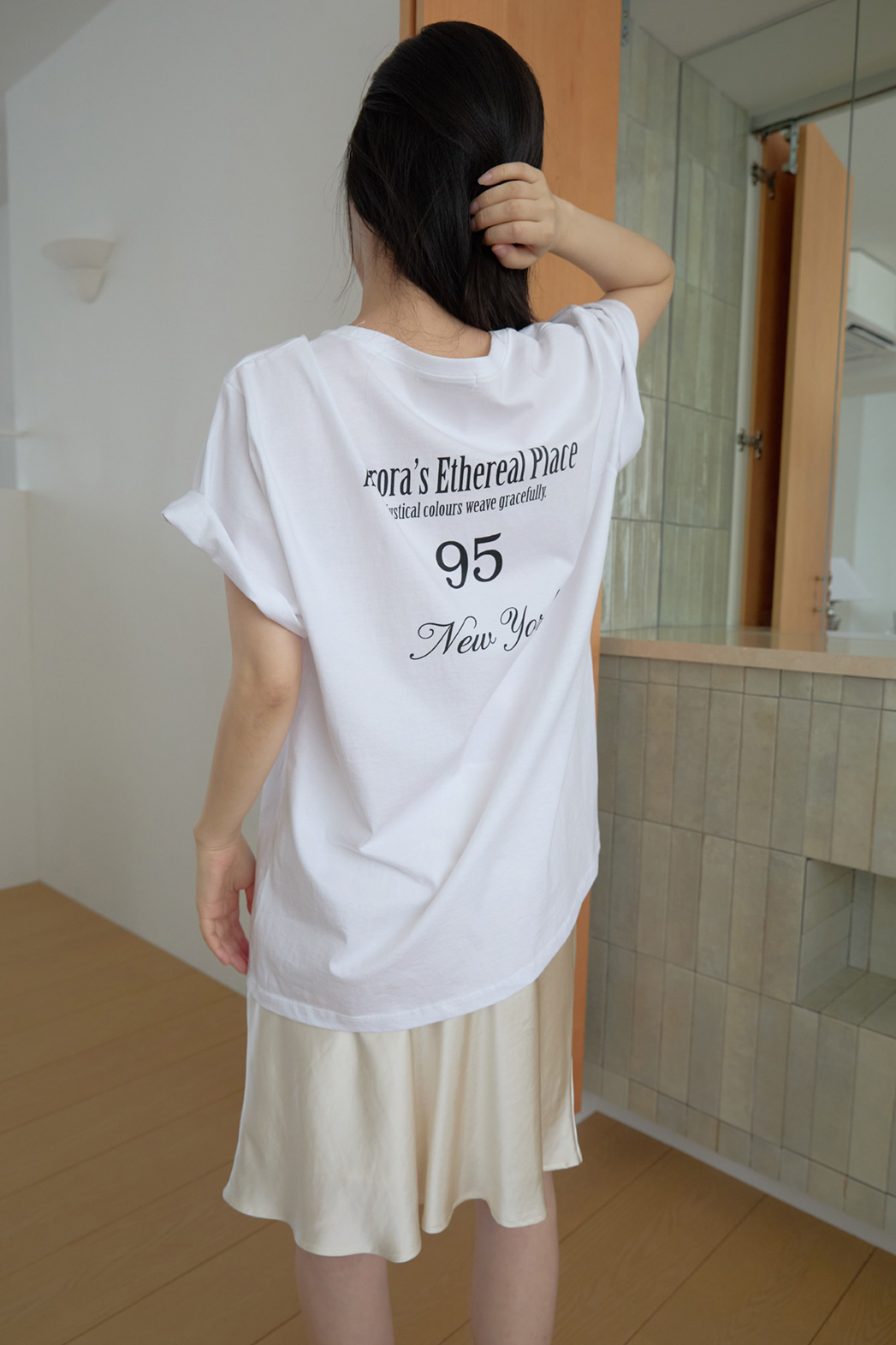 コットンオーバーサイズレタリングカラーTシャツSS | 詳細画像15
