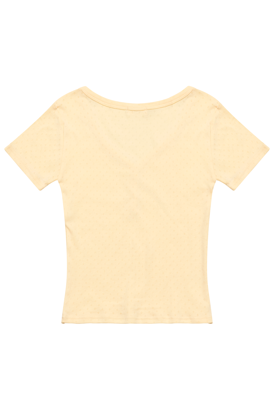 レースコットンボタンVネッククロップドスリム無地TシャツSS | 詳細画像32