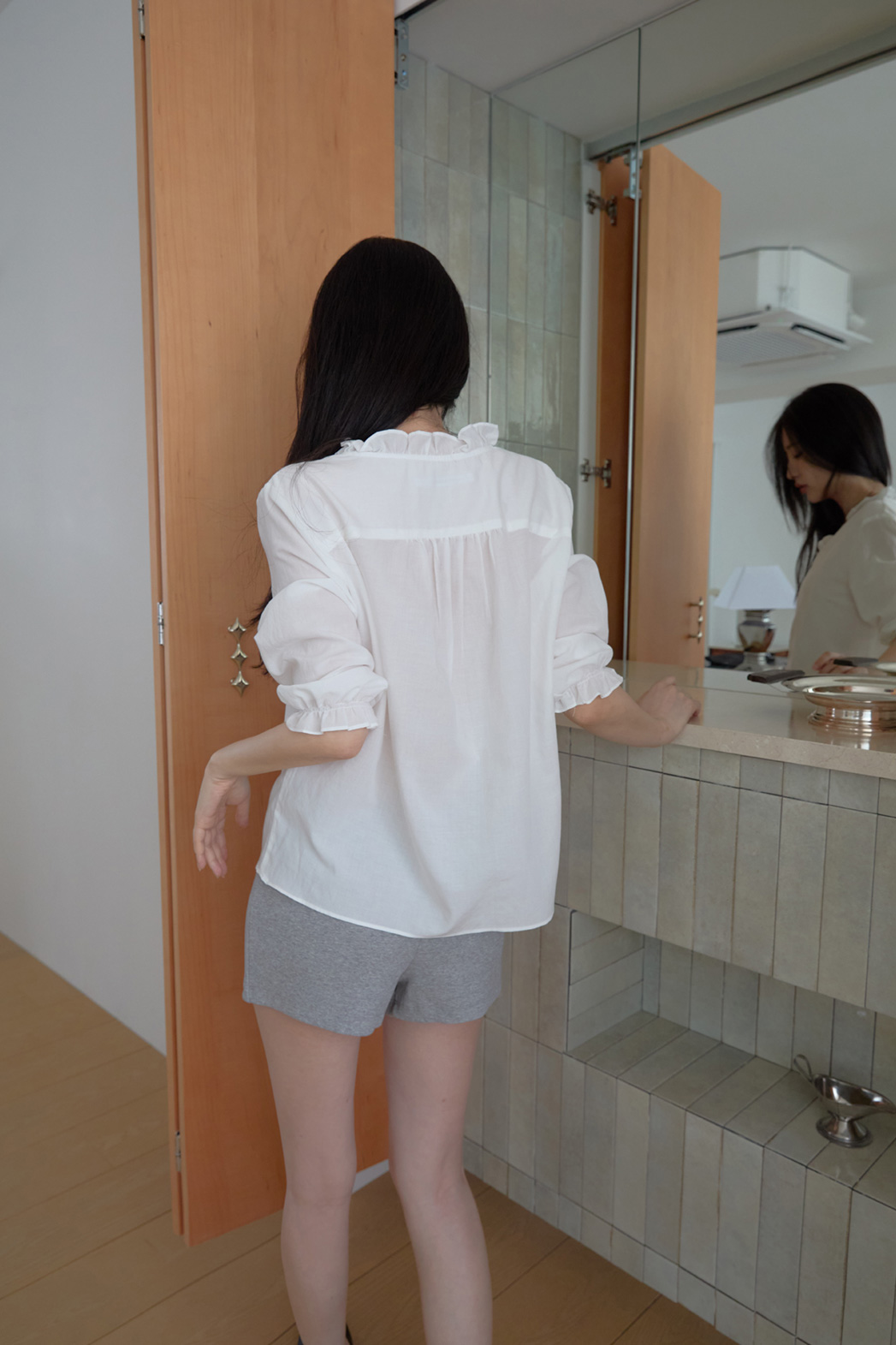 リブコットンショート無地ハーフパンツSS | 詳細画像18