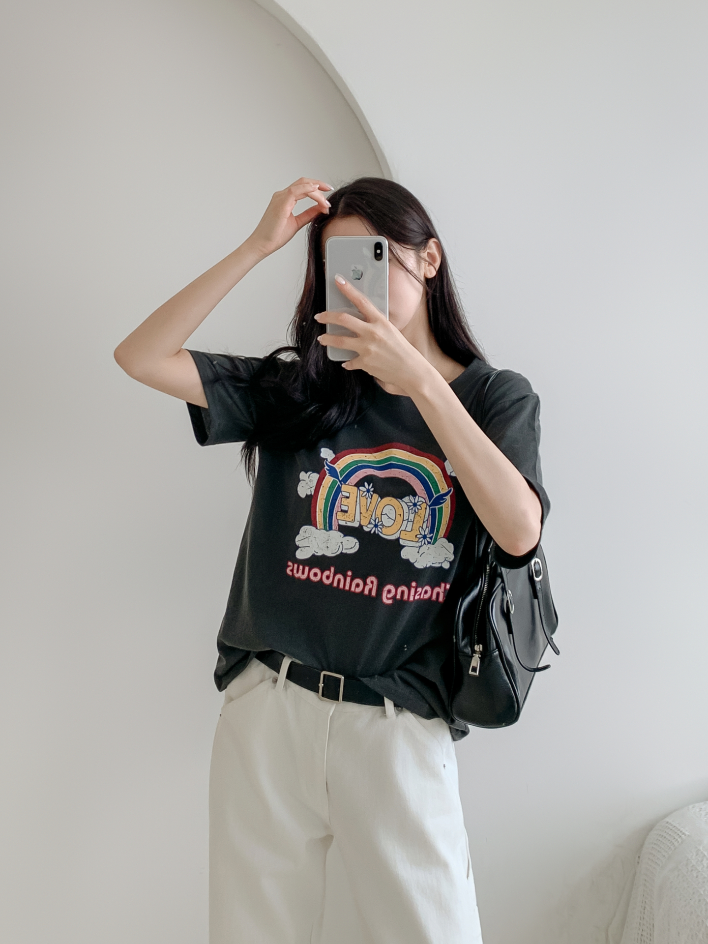 コットンラウンドネックベーシック半袖ロゴTシャツ | 詳細画像18