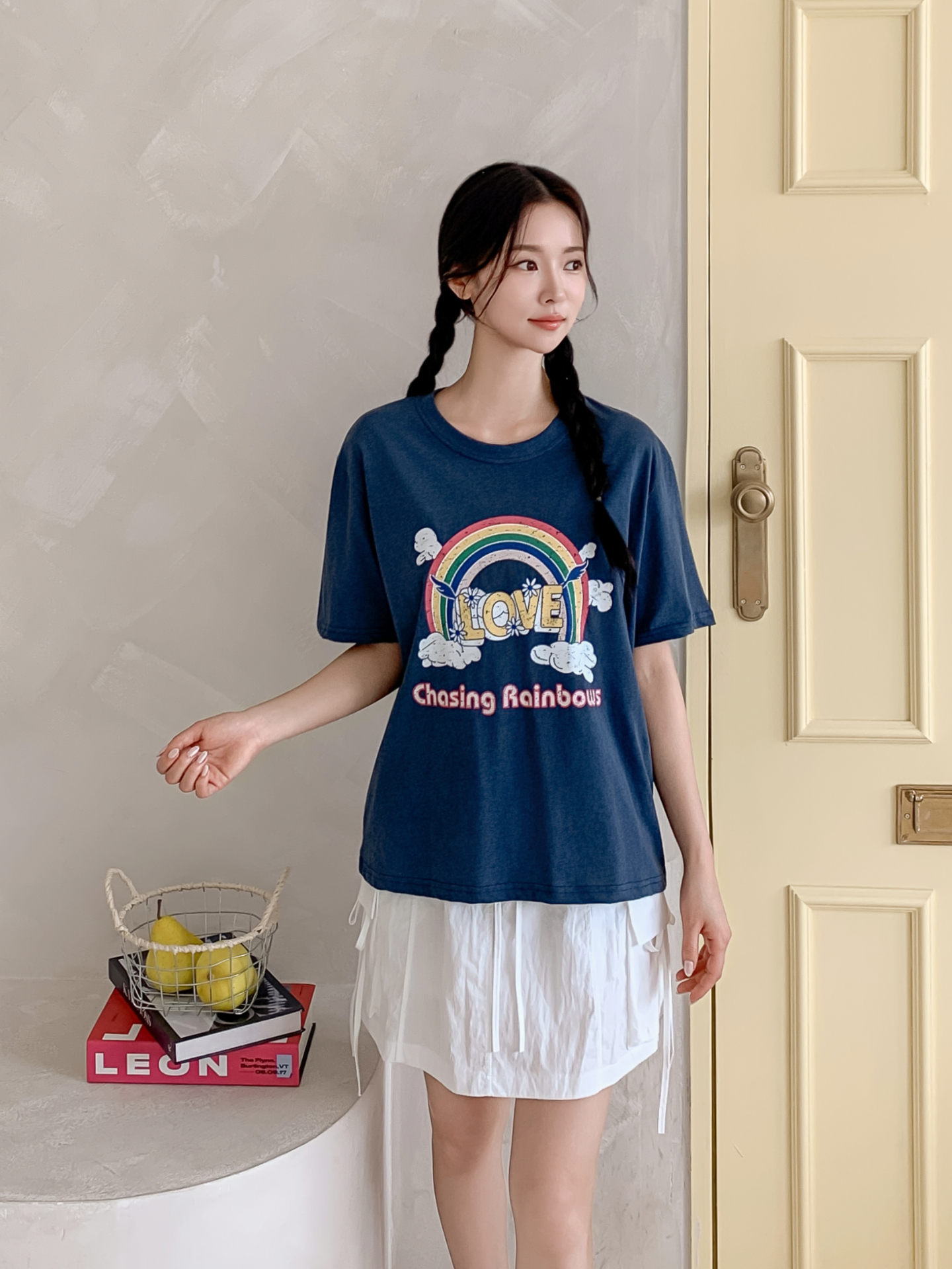 コットンラウンドネックベーシック半袖ロゴTシャツ | 詳細画像20
