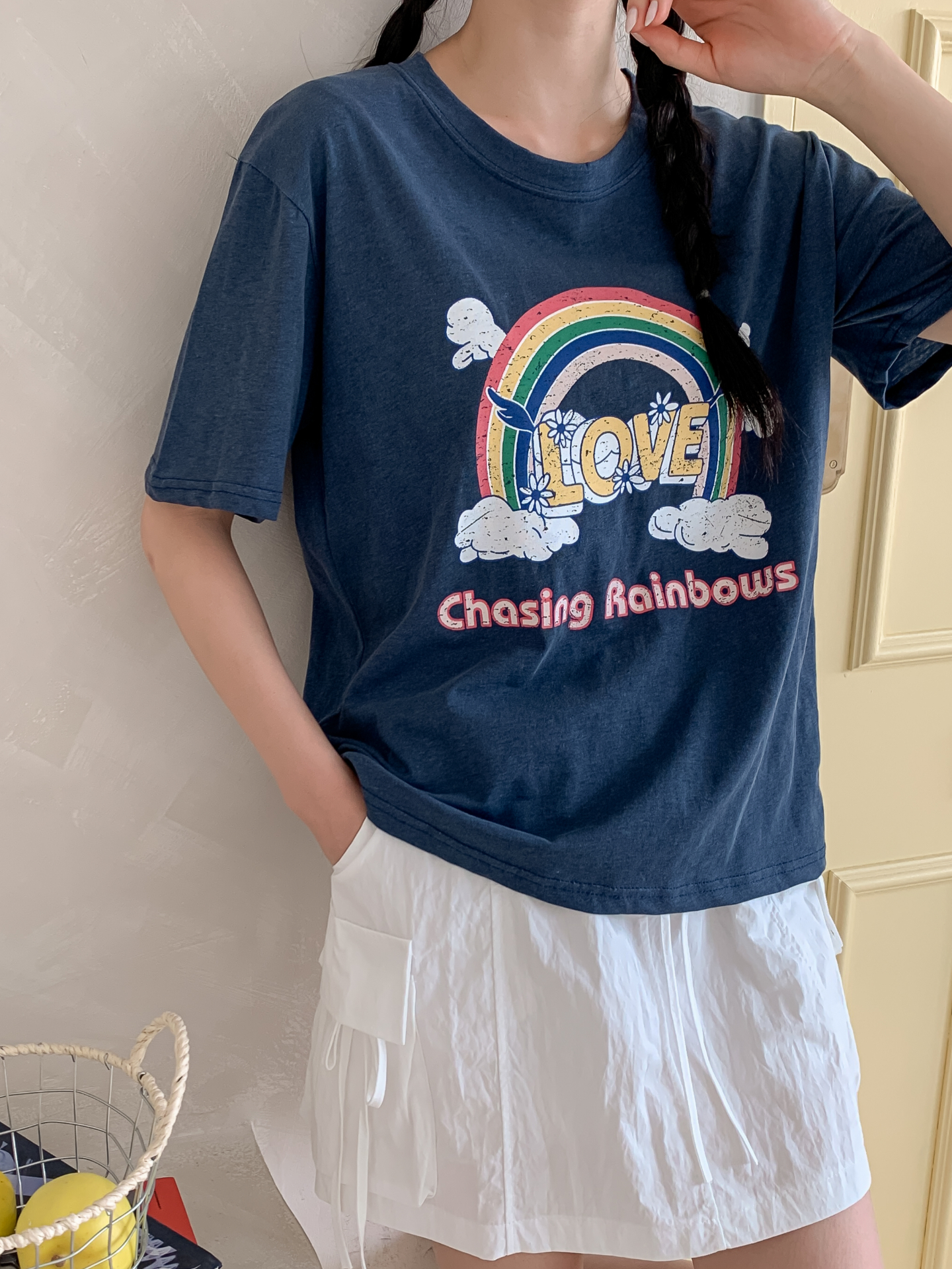 コットンラウンドネックベーシック半袖ロゴTシャツ | 詳細画像21