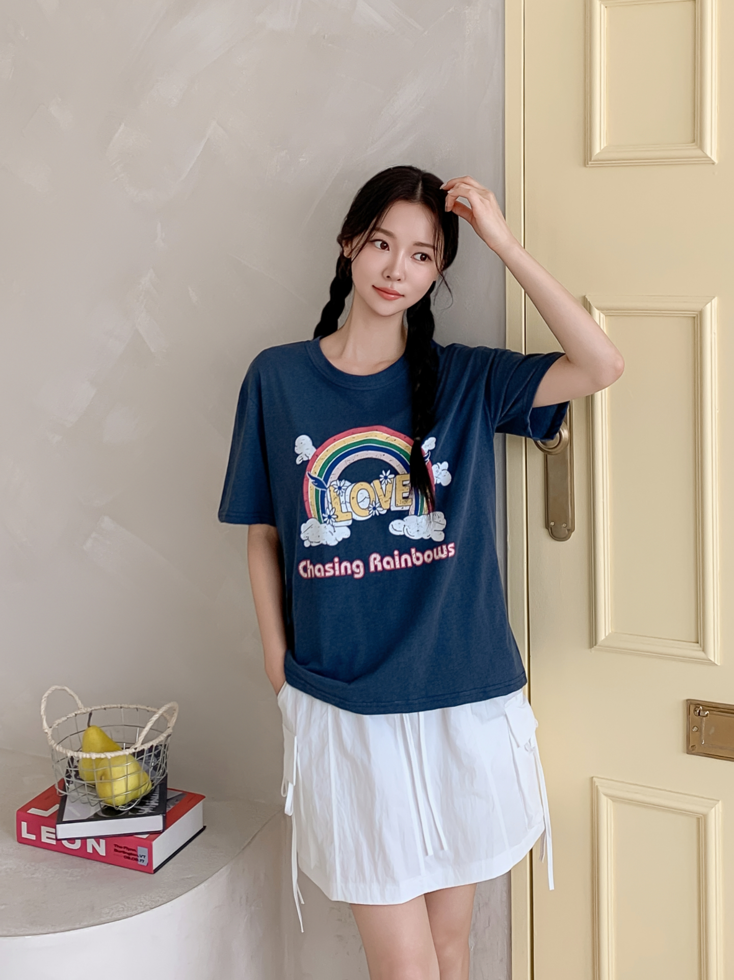 コットンラウンドネックベーシック半袖ロゴTシャツ | 詳細画像23
