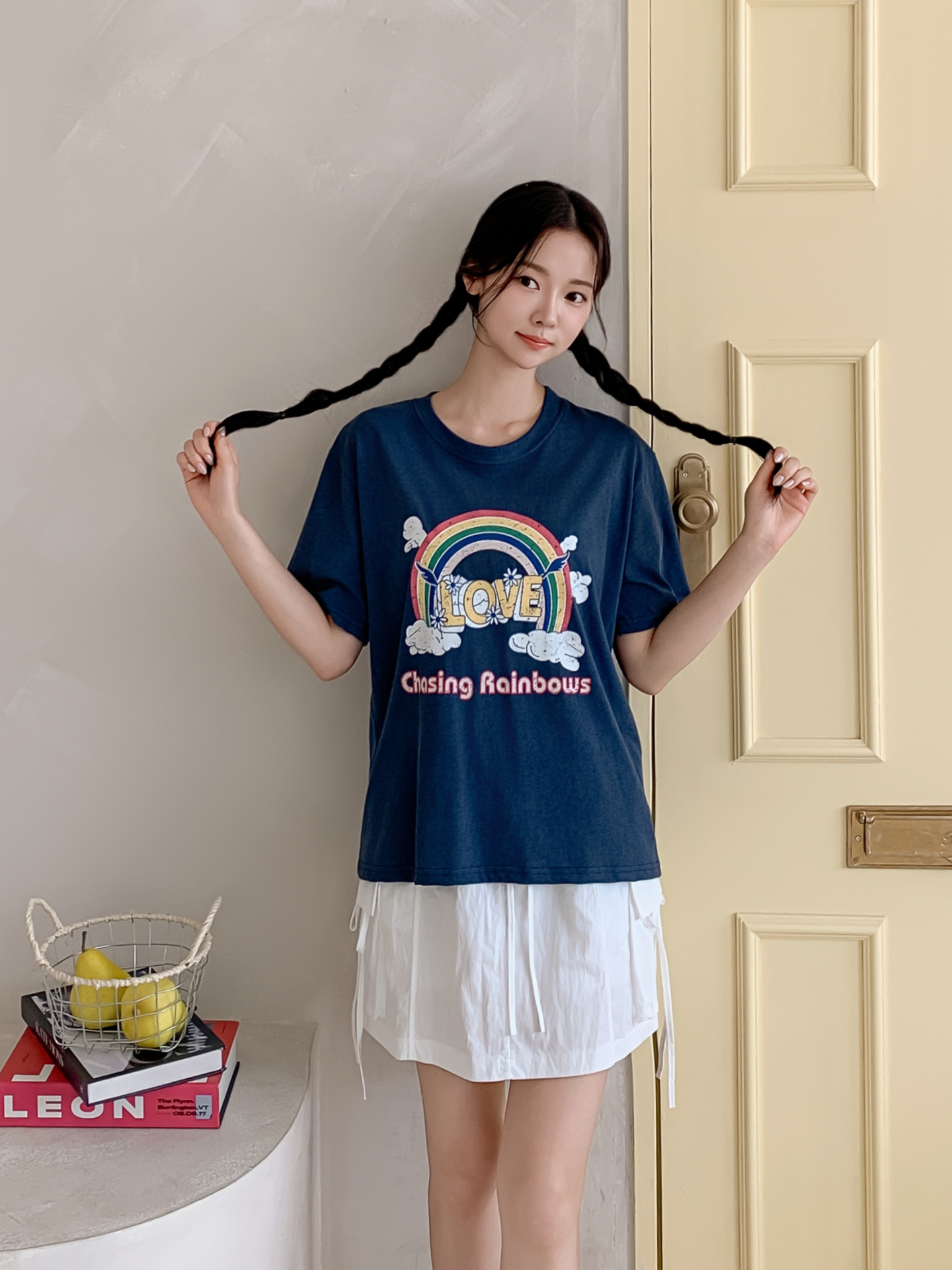 コットンラウンドネックベーシック半袖ロゴTシャツ | 詳細画像25