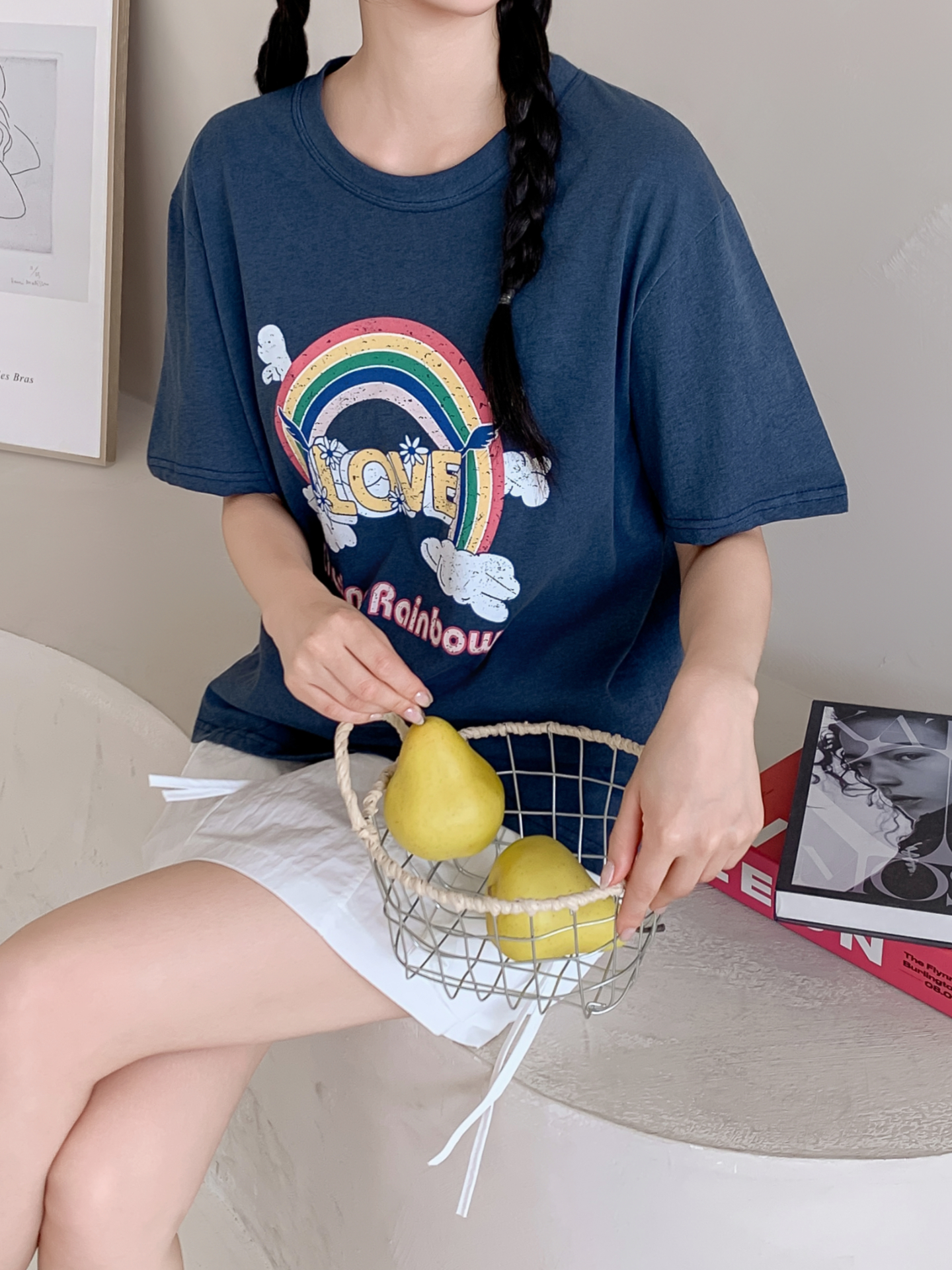 コットンラウンドネックベーシック半袖ロゴTシャツ | 詳細画像29