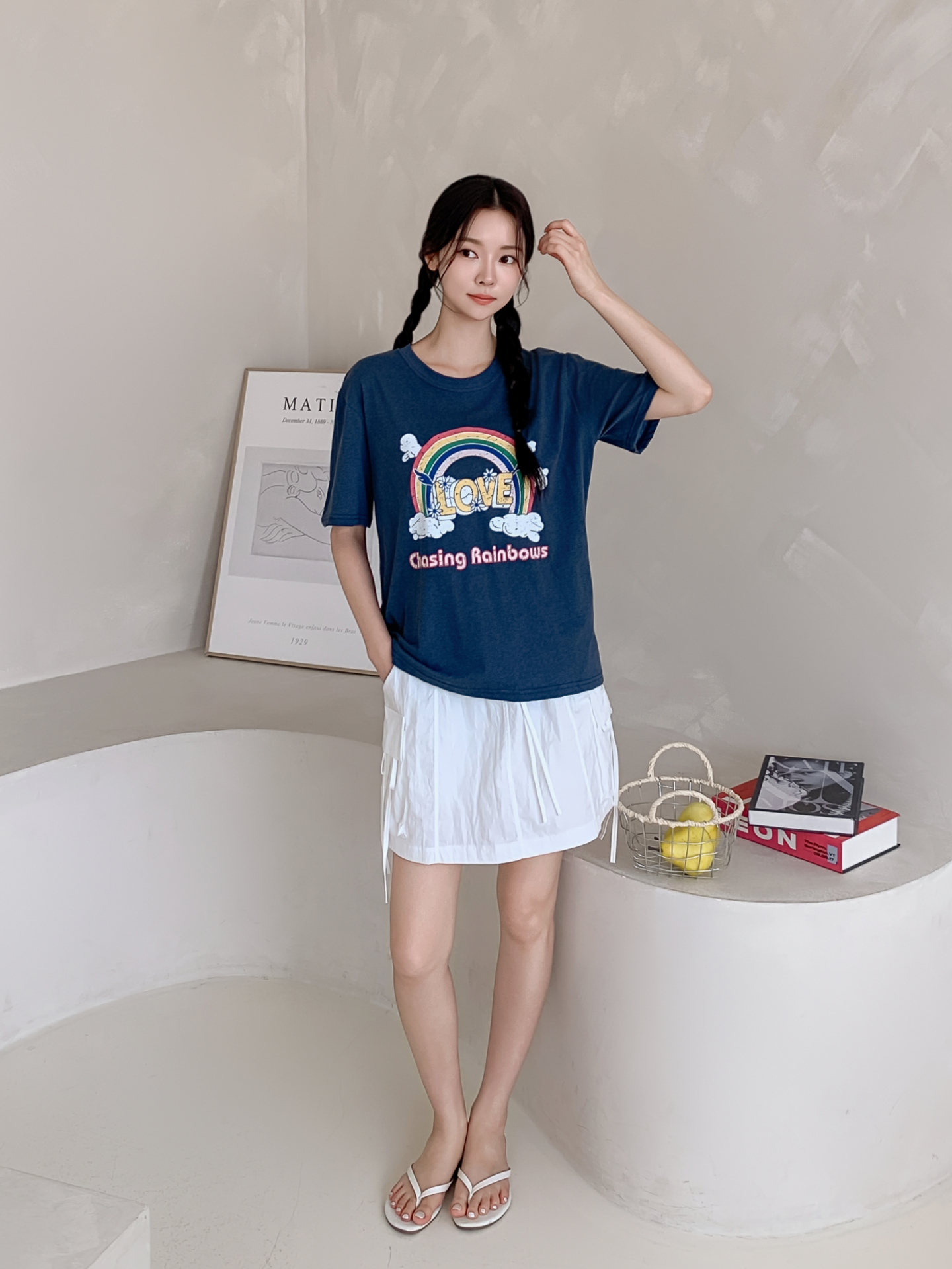 コットンラウンドネックベーシック半袖ロゴTシャツ | 詳細画像30