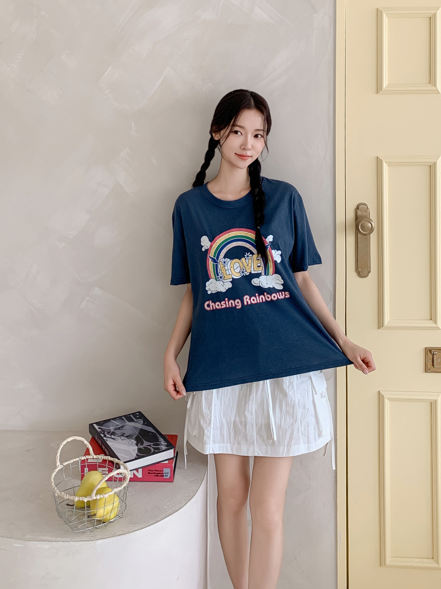 コットンラウンドネックベーシック半袖ロゴTシャツ | 詳細画像32