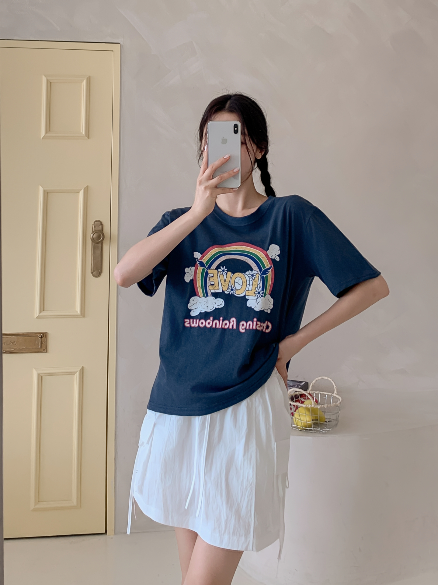 コットンラウンドネックベーシック半袖ロゴTシャツ | 詳細画像35
