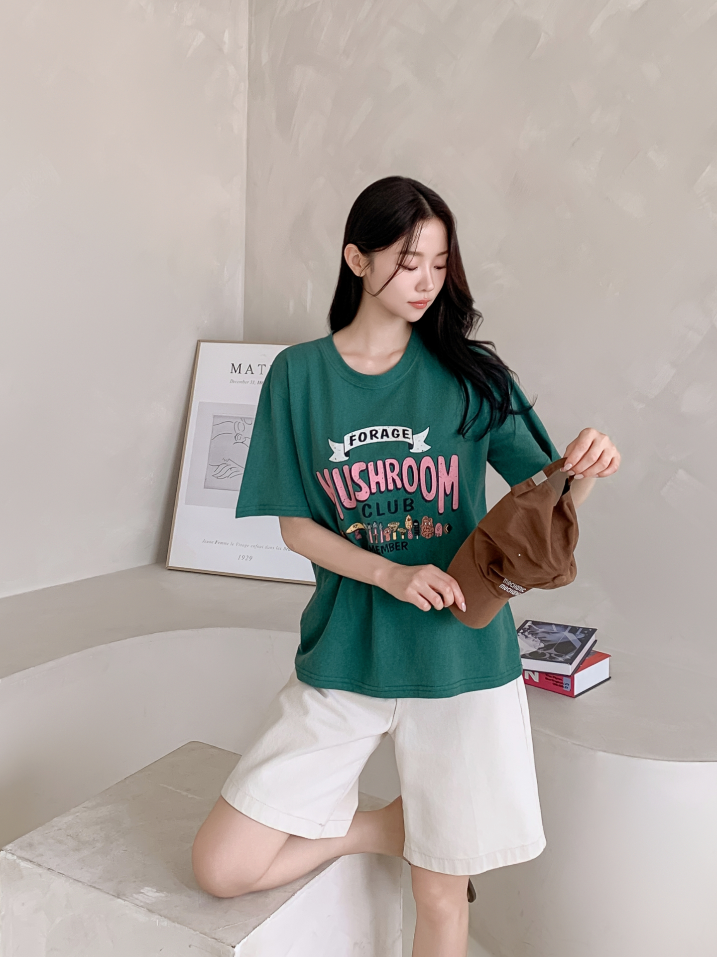 コットンラウンドネックベーシック半袖ロゴTシャツ | 詳細画像16